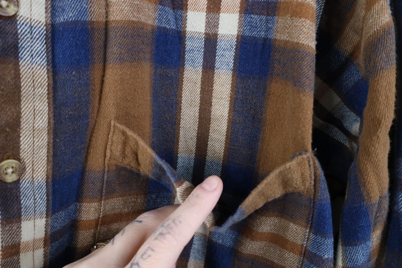 Vintage Vintage 90s Streetwear Flannel Collared Button Shirt Plaid Size US L / EU 52-54 / 3 - 6 Thumbnail