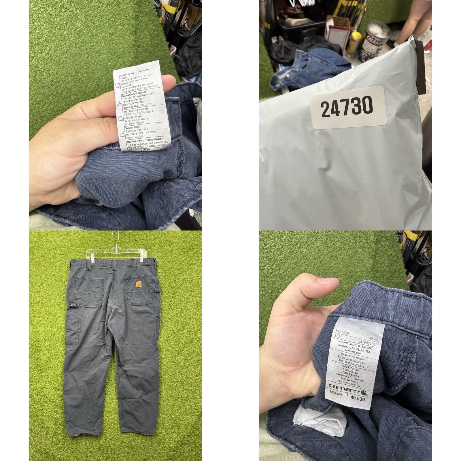 Carhartt Carhartt Carpenter Pants Mens 40x30 Canvas Loose Original Fit Workwear B151 NVY Size US 40 / EU 56 - 8 Thumbnail