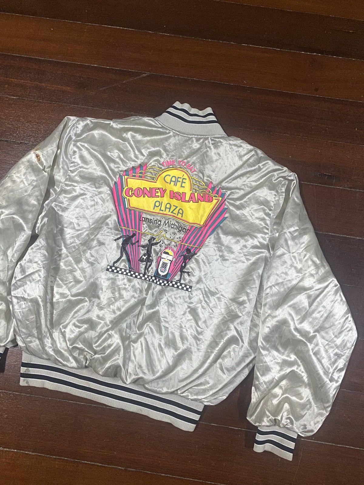 Vintage Vintage 70s cafe coney island richard a leslie Bomber Jacket Size US L / EU 52-54 / 3 - 3 Thumbnail