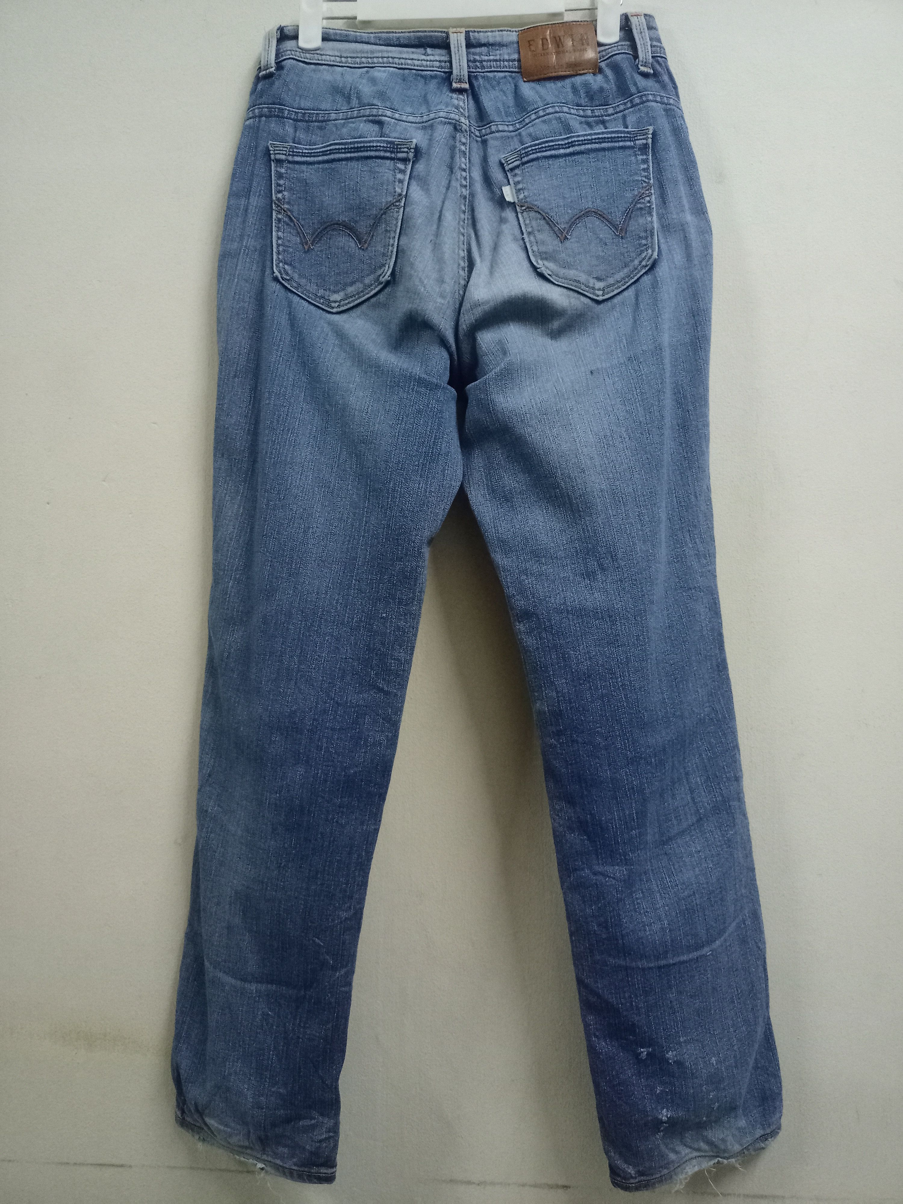 Edwin × Japanese Brand Vintage Edwin Japan Light Wash Distressed Jeans 27x30 Size US 27 - 2 Thumbnail