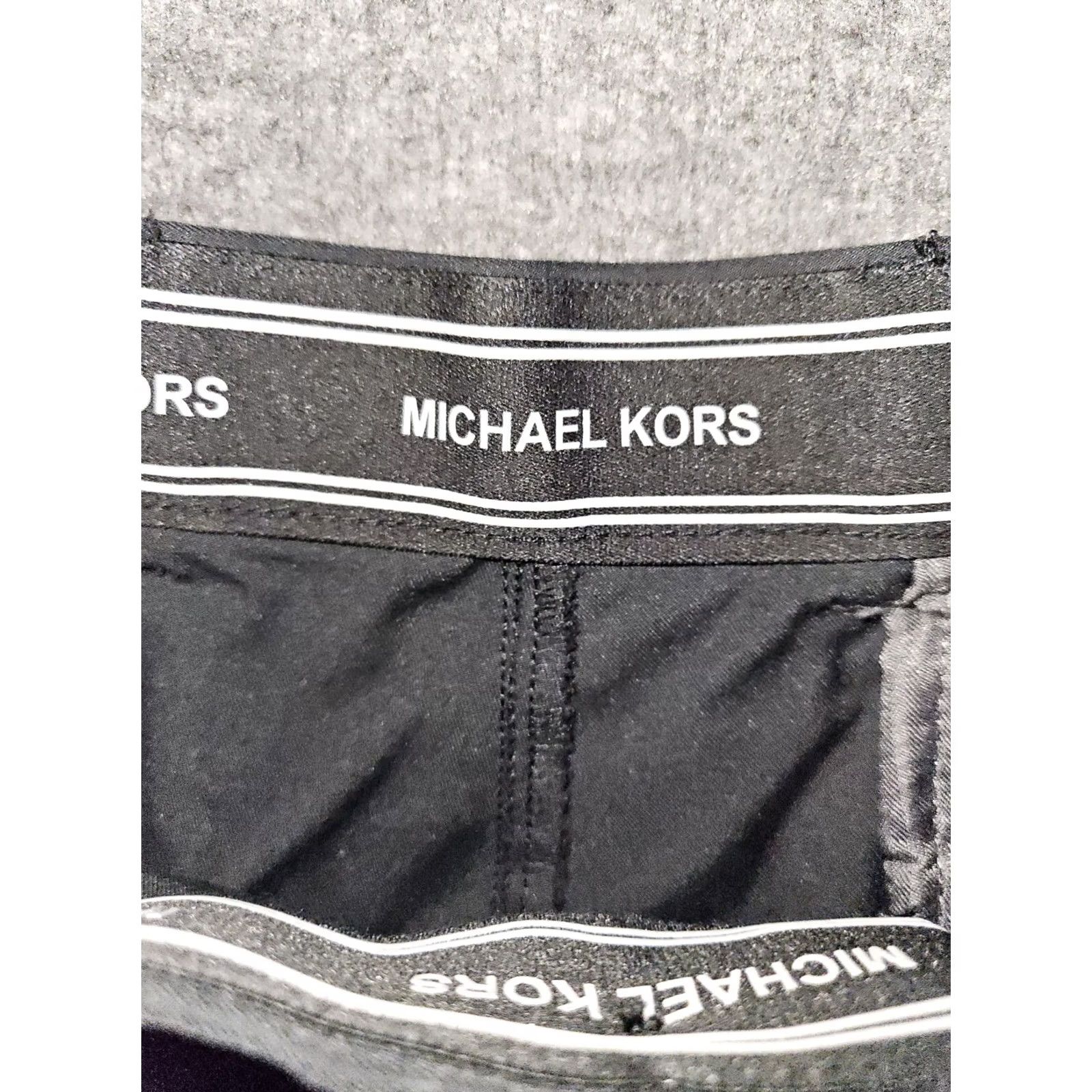 Michael Kors Michael Kors Men's Black Dress Pants 38x30 Mid Rise Stretch Performance Preppy Size US 38 / EU 54 - 6 Thumbnail