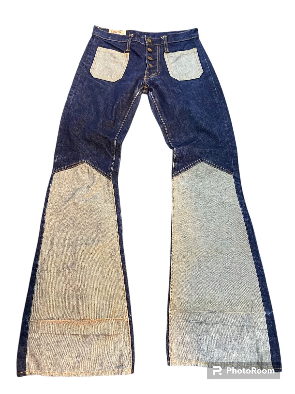 Flare jeans vintage 70s Edwin tone colour bust pants Boot