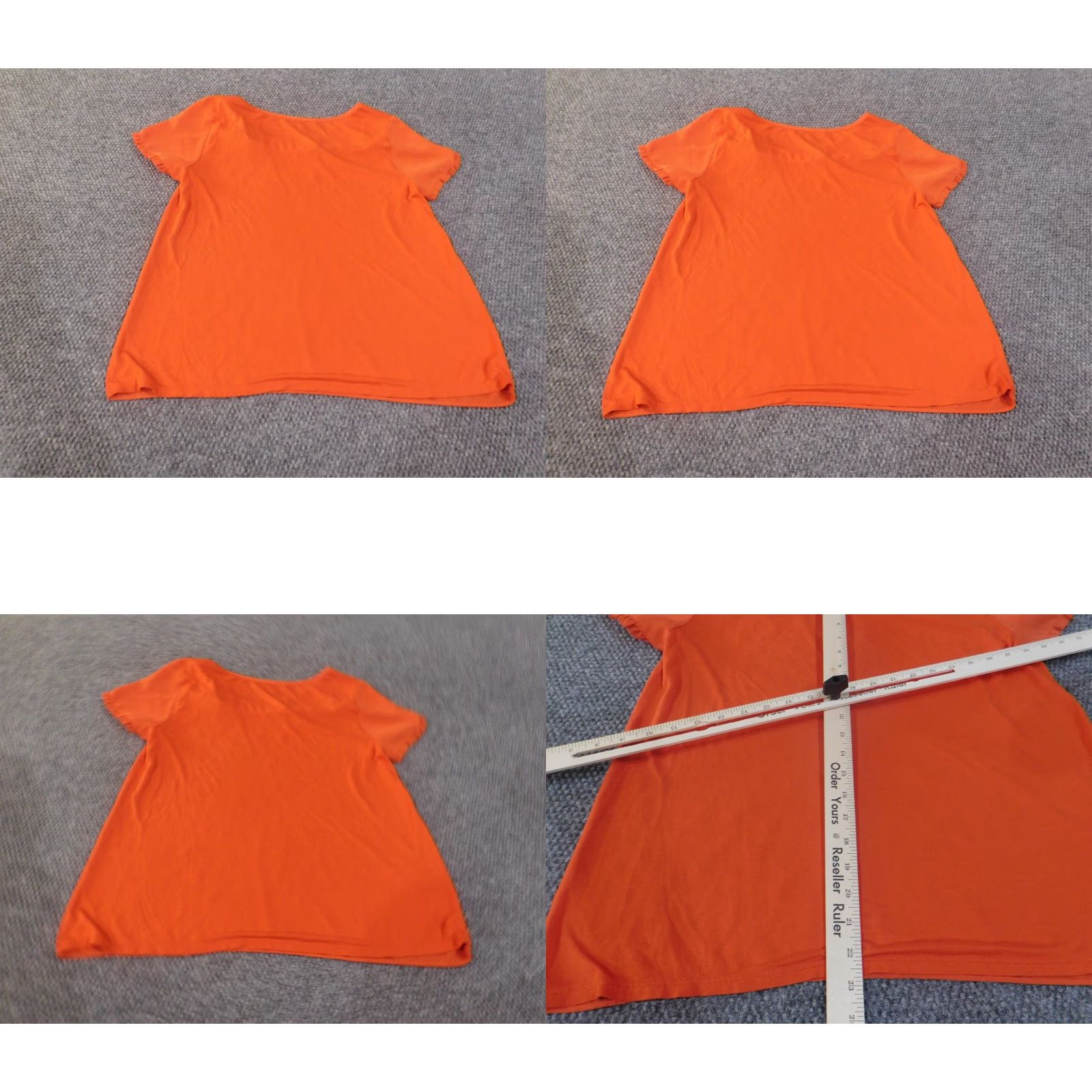 Ann Taylor Loft Blouse M Orange Rayon Woven Short Sleeve Round Neck Casual Womens Regular Size M Loft Brand Ann Taylor Loft Size M / US 6-8 / IT 42-44 - 8 Thumbnail