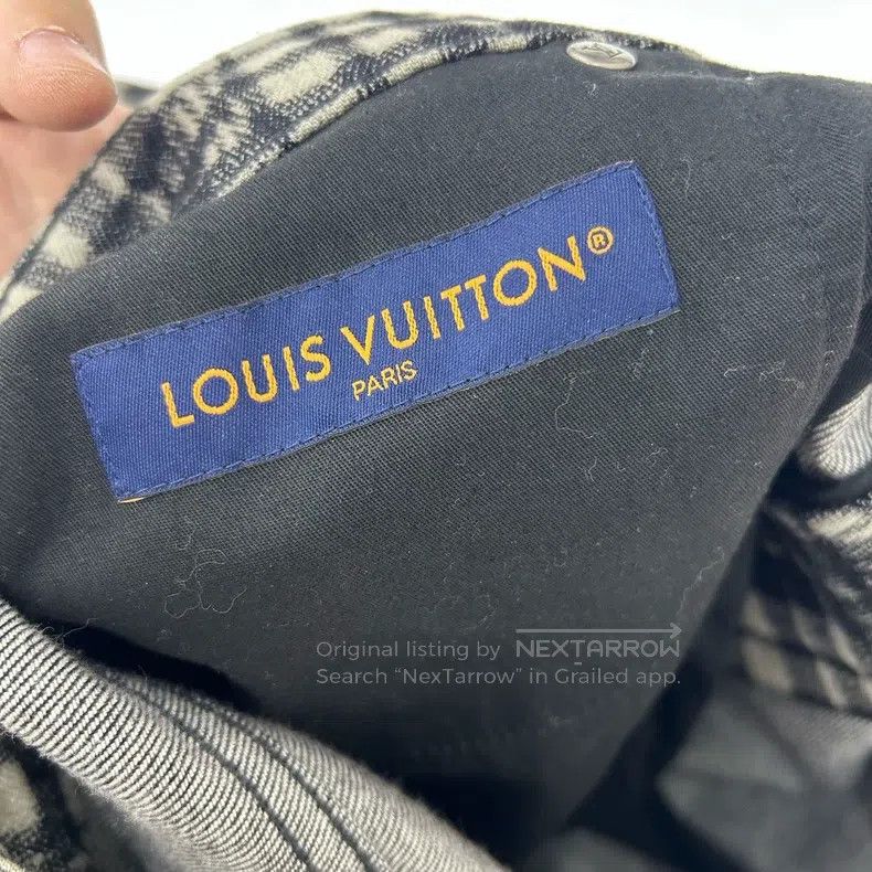 Louis Vuitton Louis Vuitton Checked Logo Denim Shorts Size US 34 / EU 50 - 3 Thumbnail