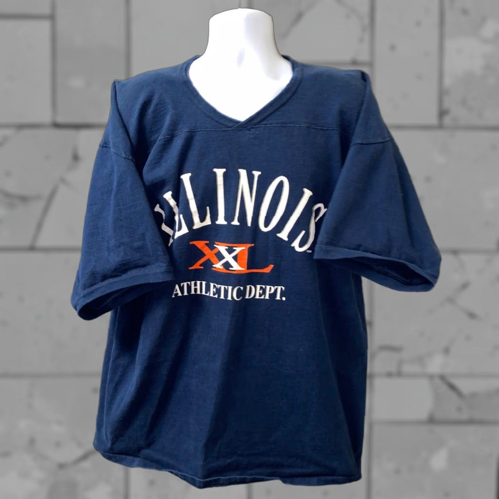 Vintage VINTAGE Galt Sand Mens T-Shirt Navy Blue Short Sleeve XL Cotton Illinois Thick Shirt Size US XL / EU 56 / 4 - 1 Thumbnail