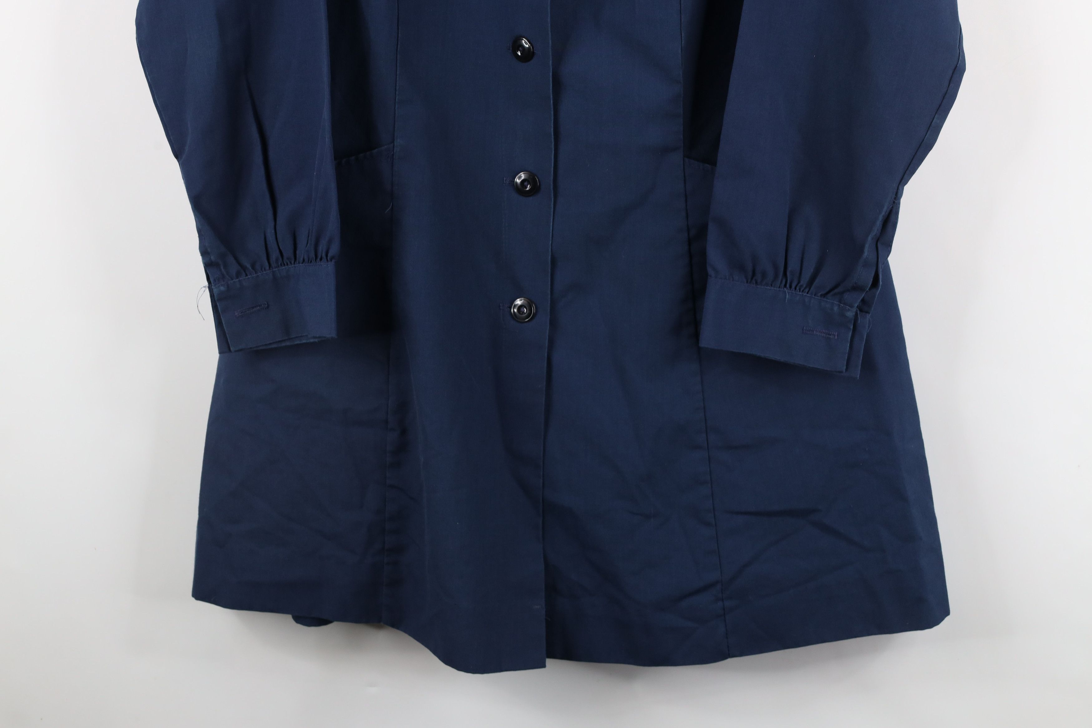Vintage Vintage 50s 60s Uniform Long Sleeve Smock Jacket Blue USA Size M / US 6-8 / IT 42-44 - 3 Thumbnail