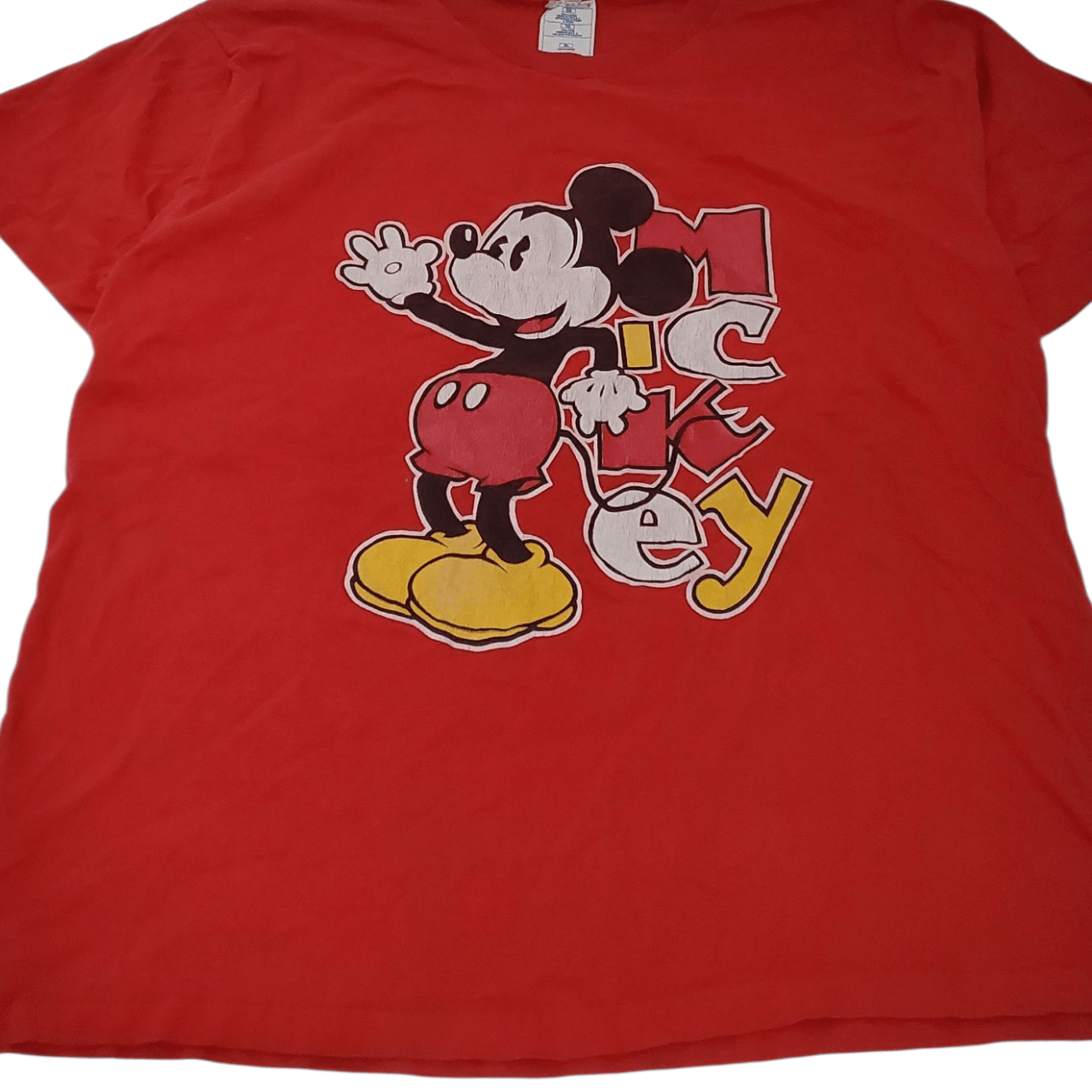 Vintage 90s Mickey Mouse Acrostic Spellout T-Shirt Size US XL / EU 56 / 4 - 2 Thumbnail