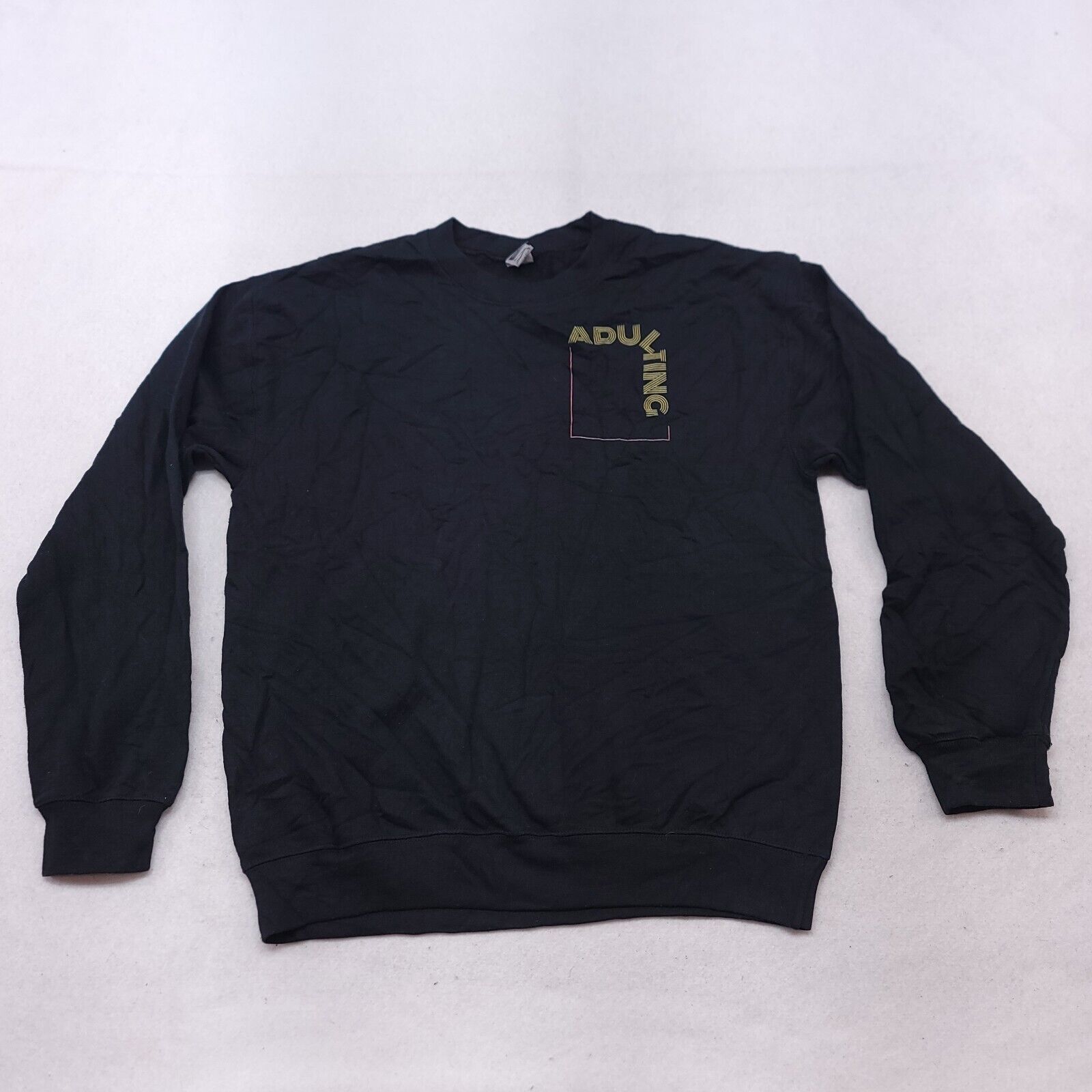 Gildan Gildan Adulting Casual Sweatshirt Mens Size Medium M Black Size US M / EU 48-50 / 2 - 2 Thumbnail