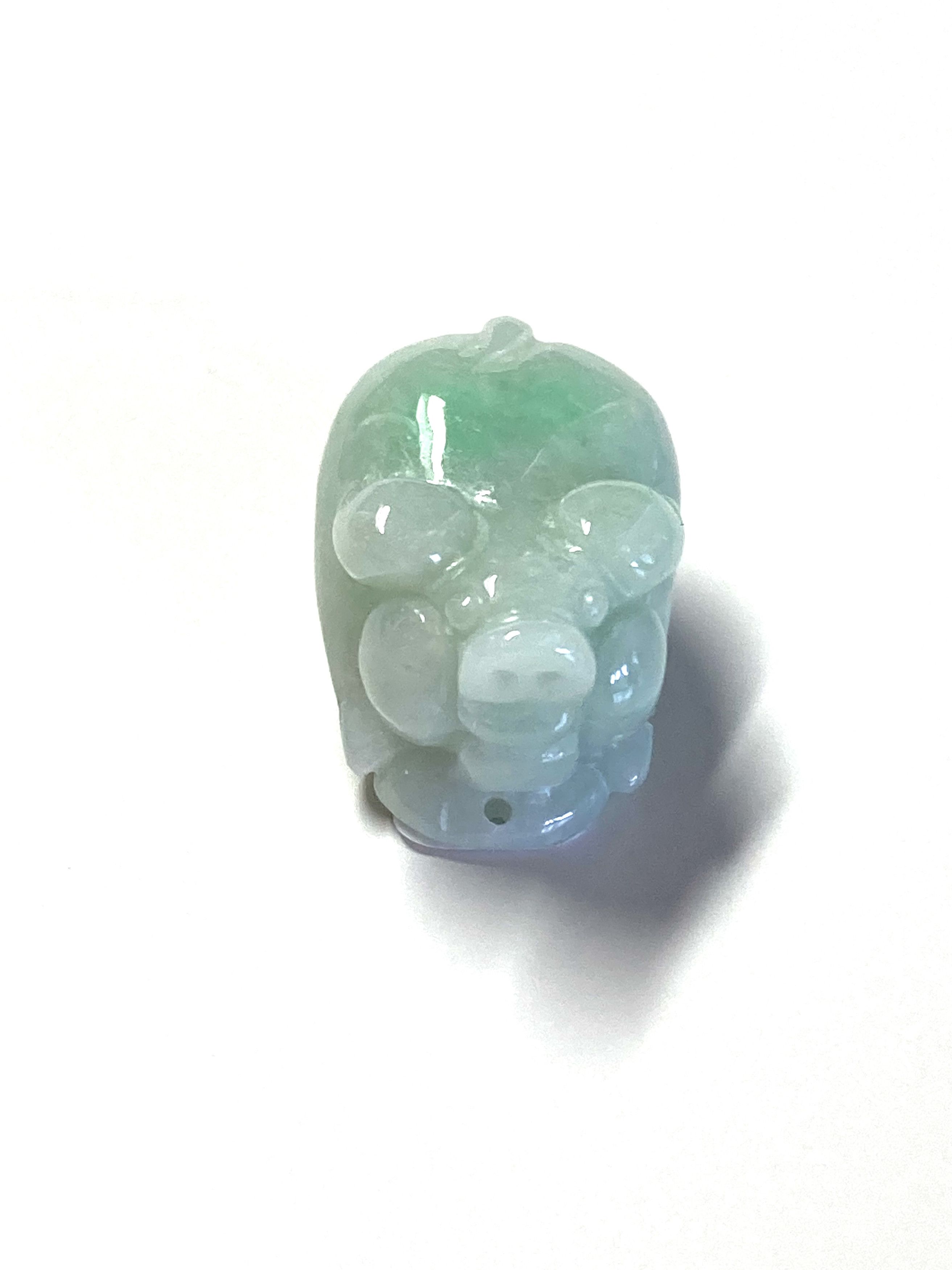 Other 60009 Certified Jadeite jade Green Pig Small pendant Size ONE SIZE - 3 Thumbnail