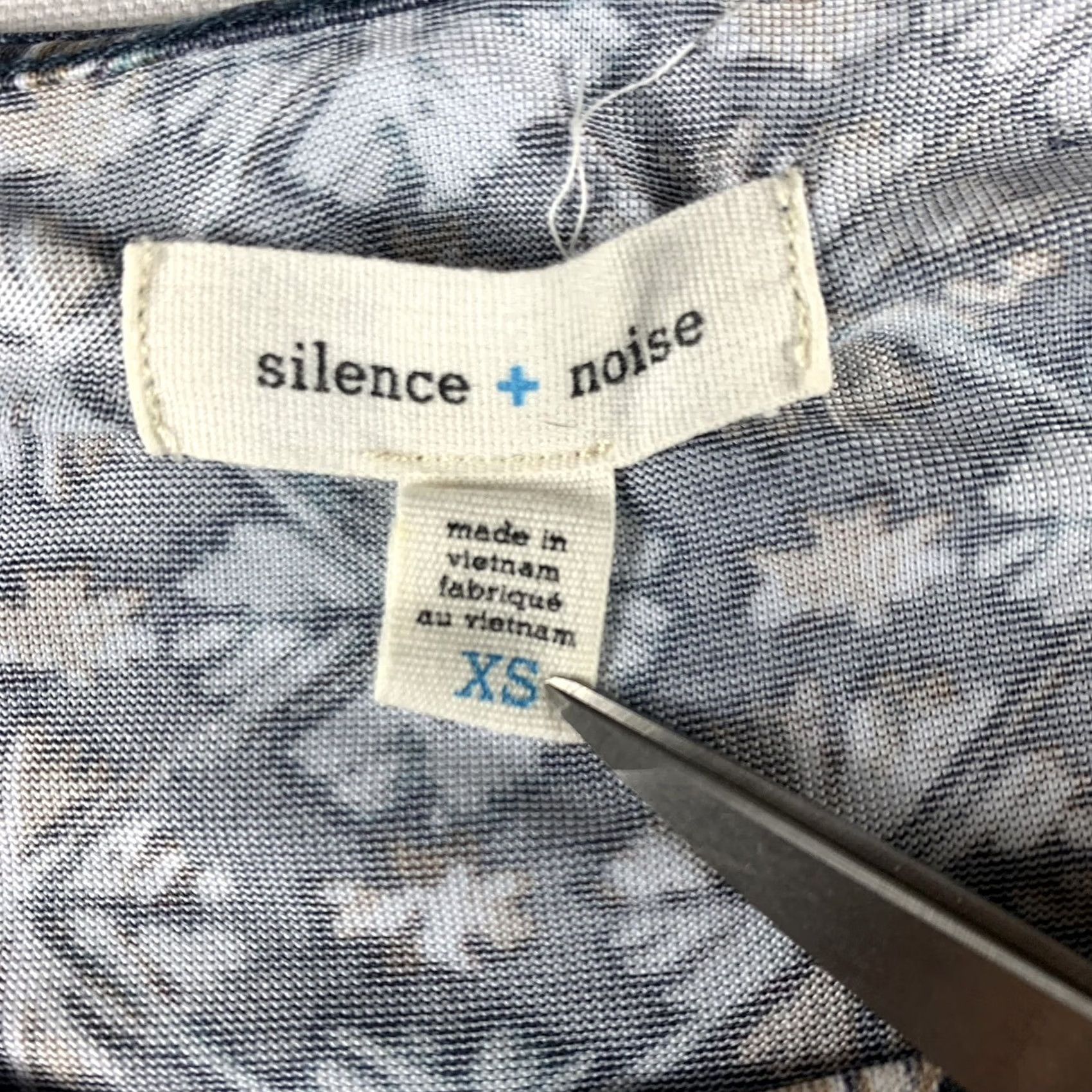 Vintage SILENCE NOISE SHIRT DRESS WOMENS XS BLUE BROWN SHORT SLEEVE MODAL POLYESTER Size XS / US 0-2 / IT 36-38 - 2 Thumbnail