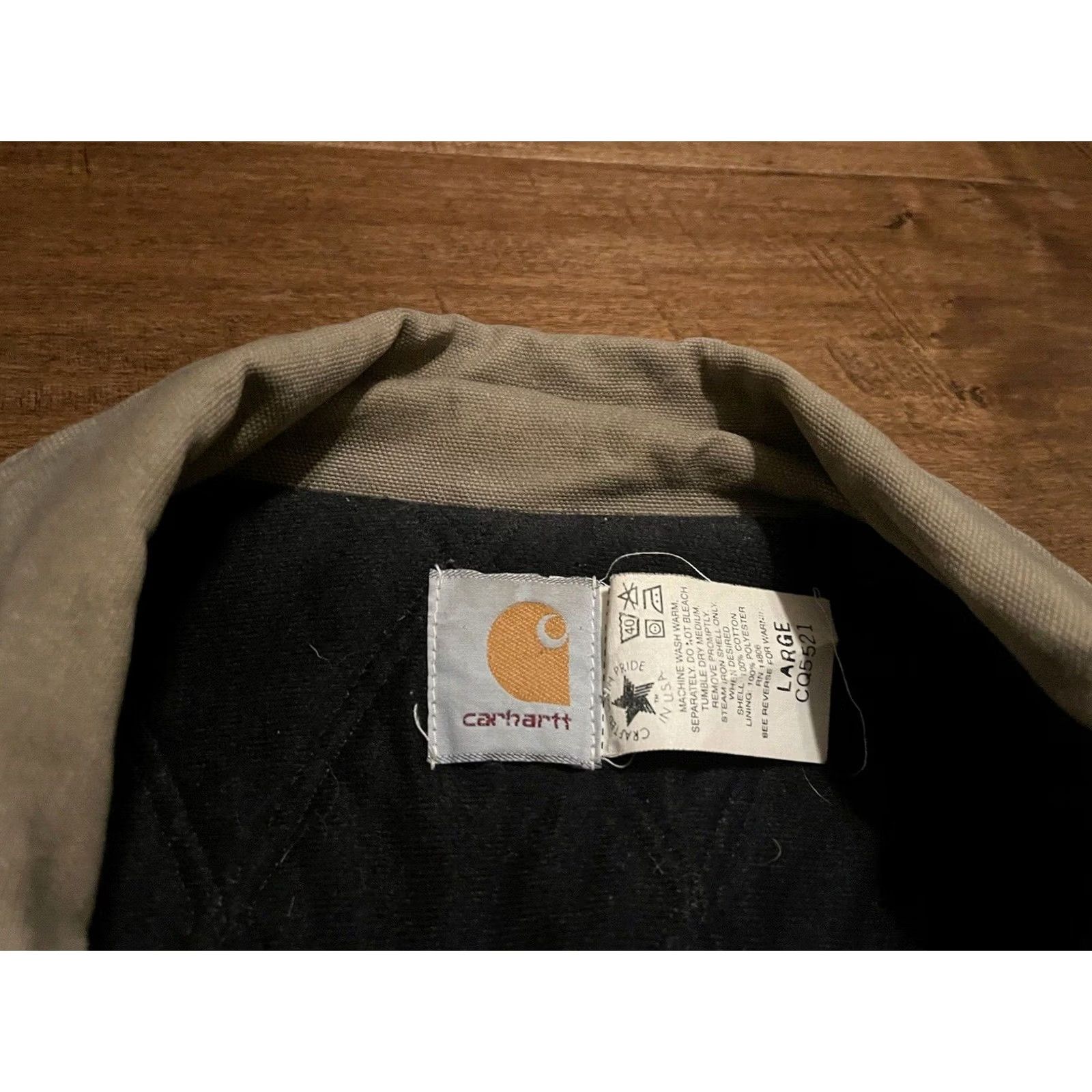 Carhartt VINTAGE Carhartt CQ5521 USA Duck Quilted Lined Button Coat Jacket Mens Large Beige Size US L / EU 52-54 / 3 - 3 Thumbnail