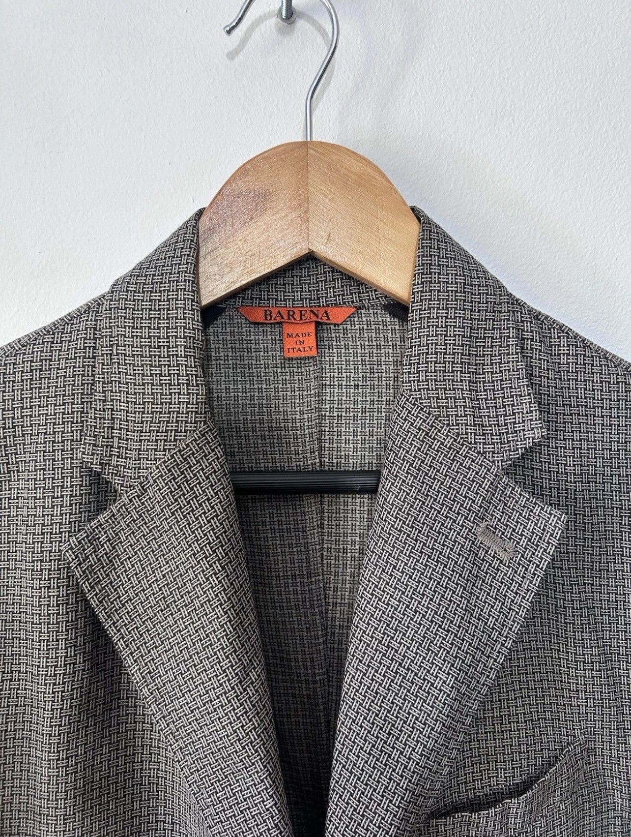 Barena Venezia Barena Tailored Jacket, Dark Grey Check Pattern. EU size 48 Size 40R - 4 Thumbnail