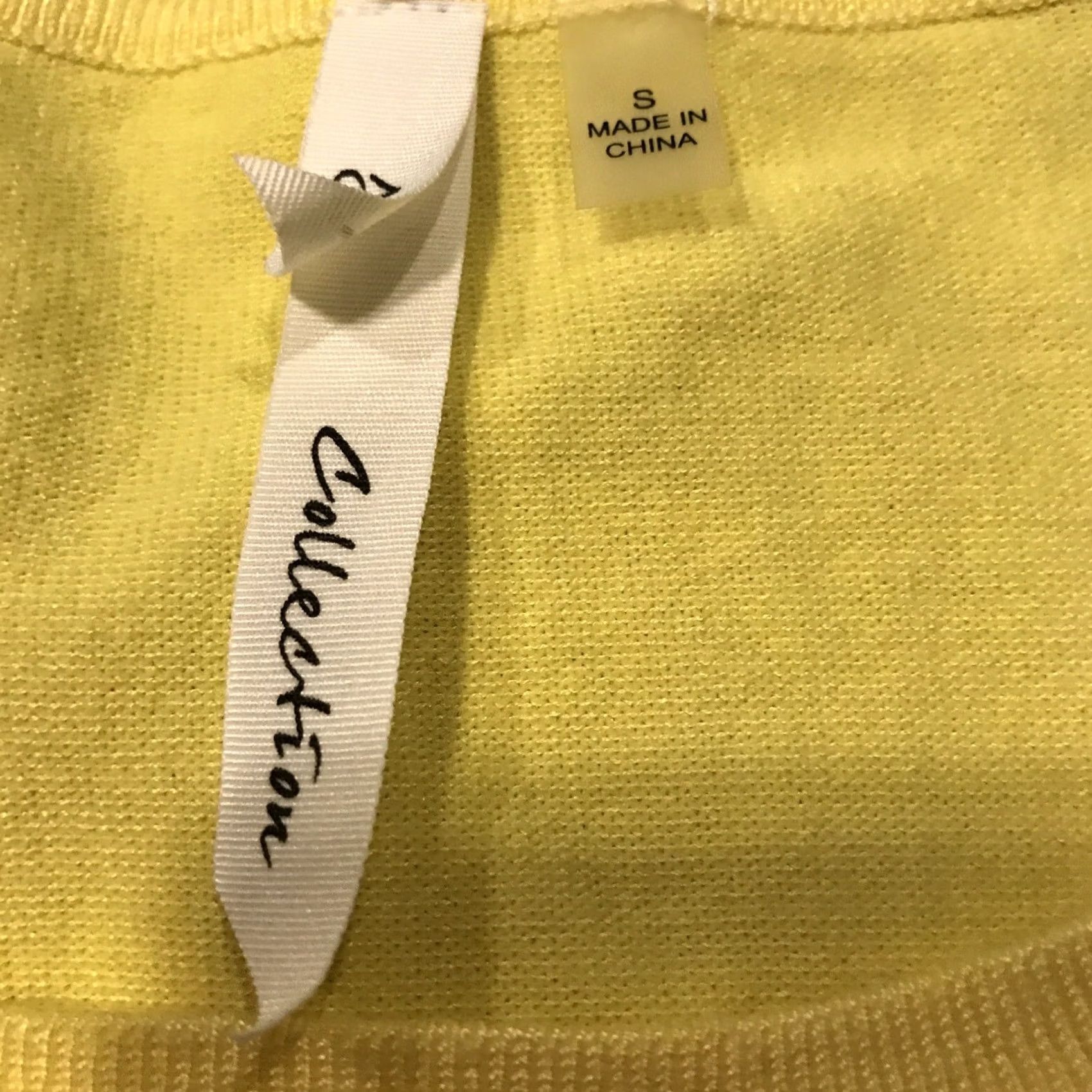 Vintage Ny Collection Sweater Womens Size M Yellow Crew Neck Long Sleeve Pullover Lightweight Knit Classic 18” Chest 24” Length A26 Size M / US 6-8 / IT 42-44 - 3 Thumbnail