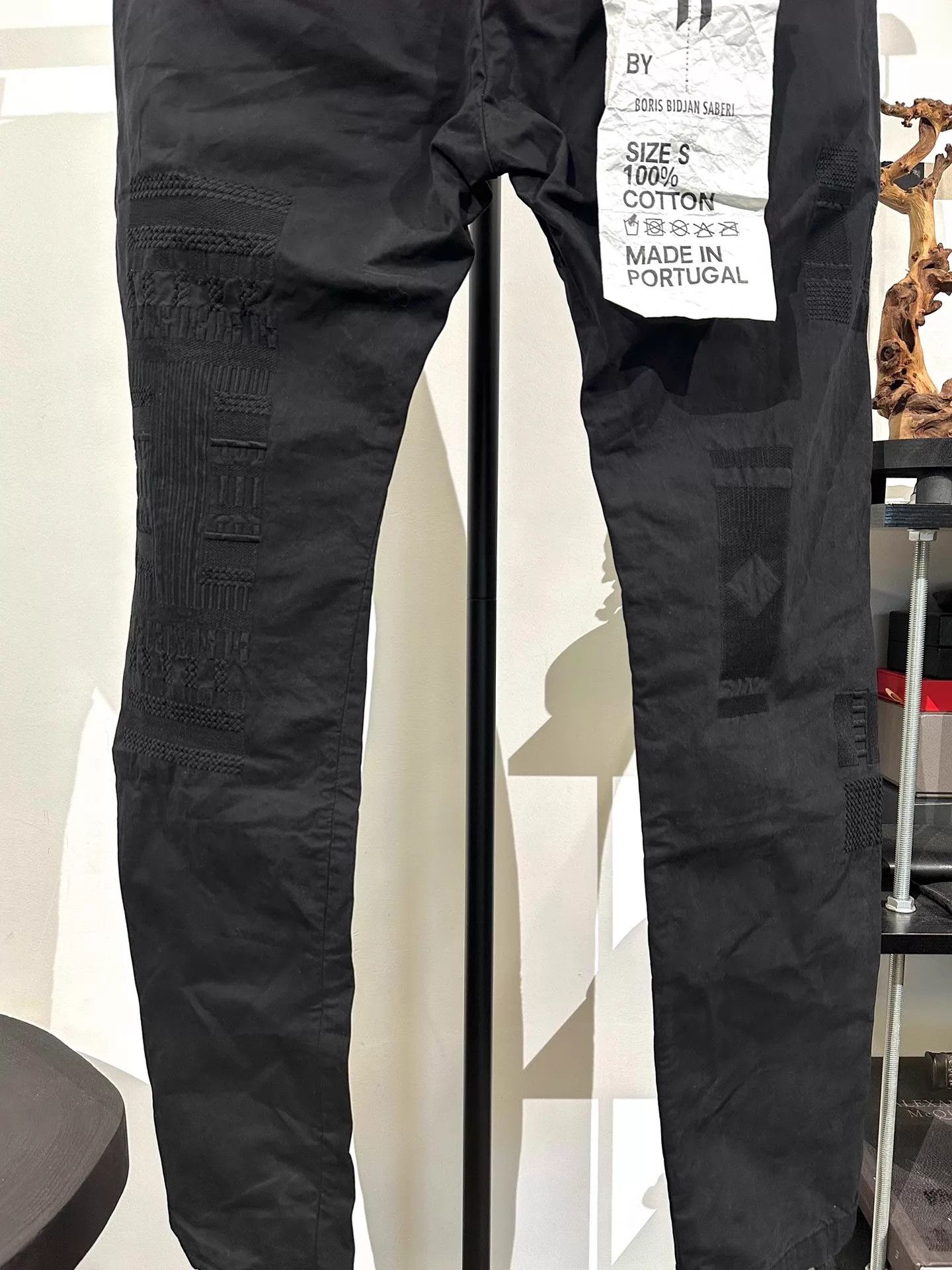 Boris Bidjan Saberi BBS 11by bbs P2 Embroidered Straight-Leg Pants S Size US 29 - 6 Thumbnail