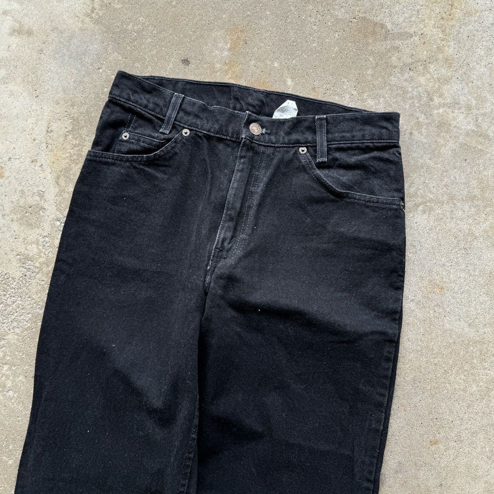 Levi's 90s Levi's 550 Black Jeans ERD Grunge Chrome Skater Size US 29 - 3 Thumbnail