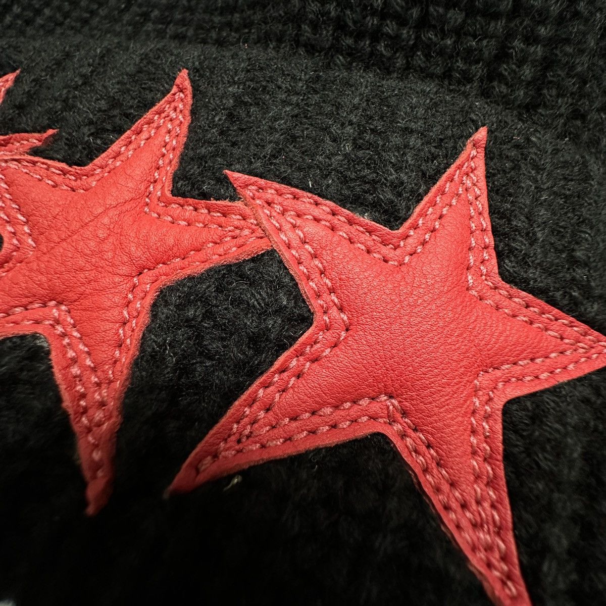 Chrome Hearts Chrome Hearts Sludge Red Star Beanie Black Playboi Carti Size ONE SIZE - 7 Thumbnail