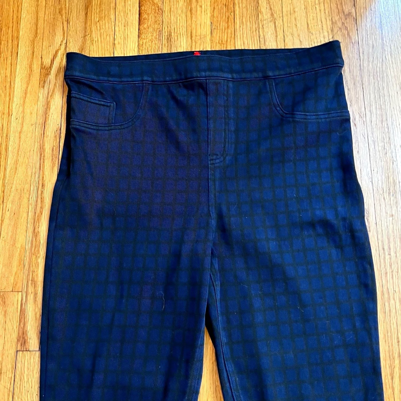 Spanx SPANX Pants Womens XL Ankle Leggings Jeggings 20018T Blue Black Womens Size 40" / US 18 - 3 Thumbnail
