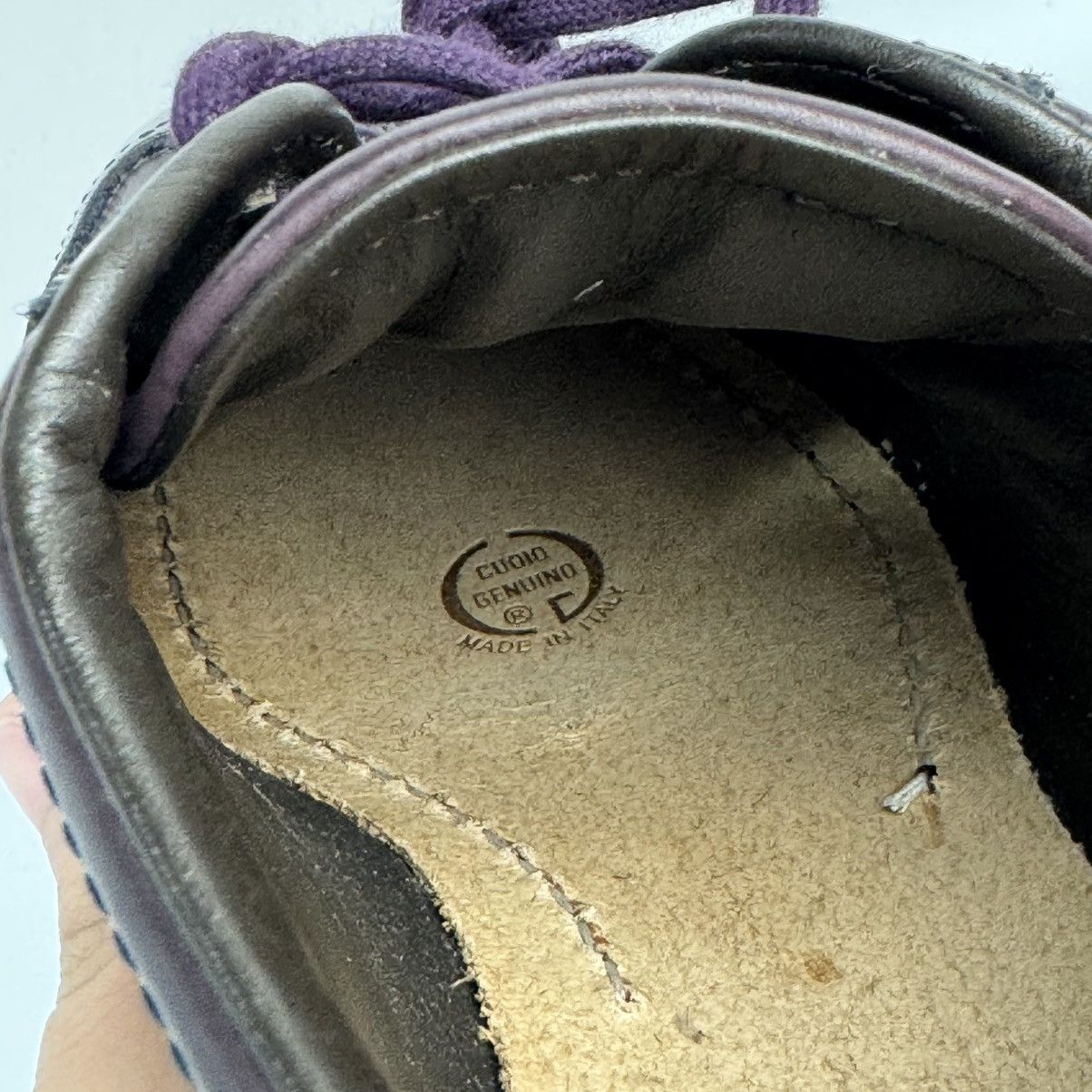 Santoni Santoni Caoutchouc Italy - Purple Low-top Leather Sneakers🔥 Size US 9 / EU 42 - 9 Thumbnail