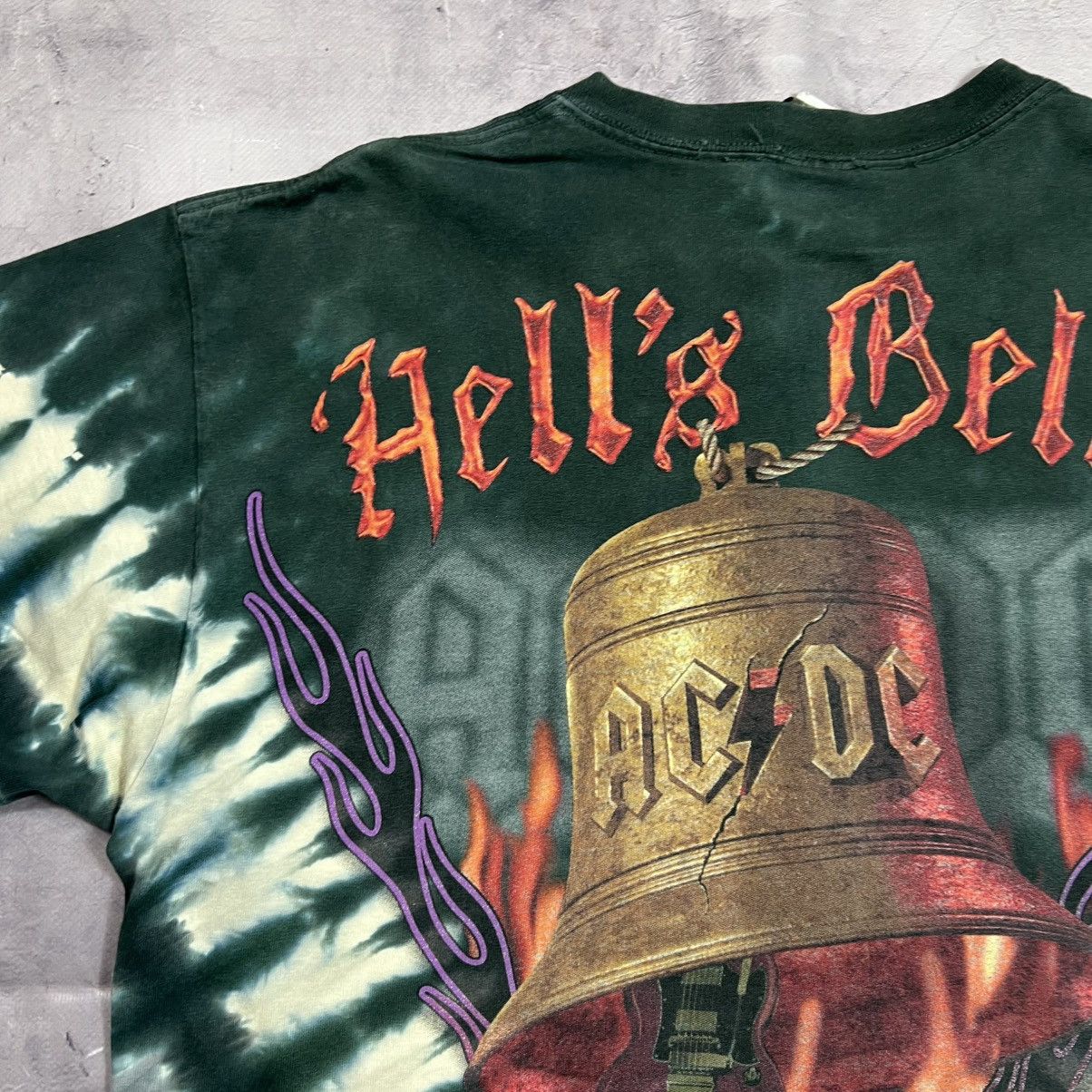 AC/DC Rare! Ac/Dc Liquid Blue Hells Bells Overprint Tee 00s Vtg Size US L / EU 52-54 / 3 - 11 Thumbnail