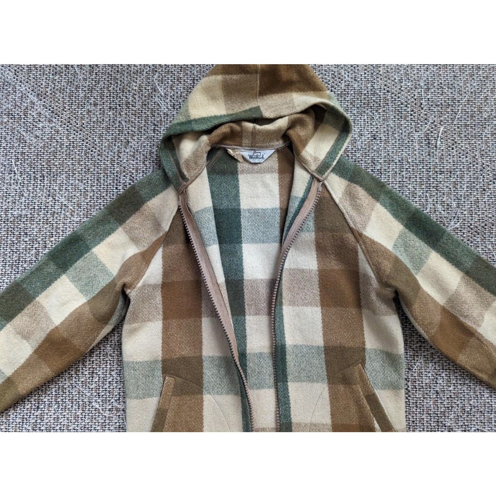 Vintage VINTAGE Woolrich full zip HOODED jacket S Men brown buffalo plaid Wool hoodie 36-38 Size US S / EU 44-46 / 1 - 4 Thumbnail