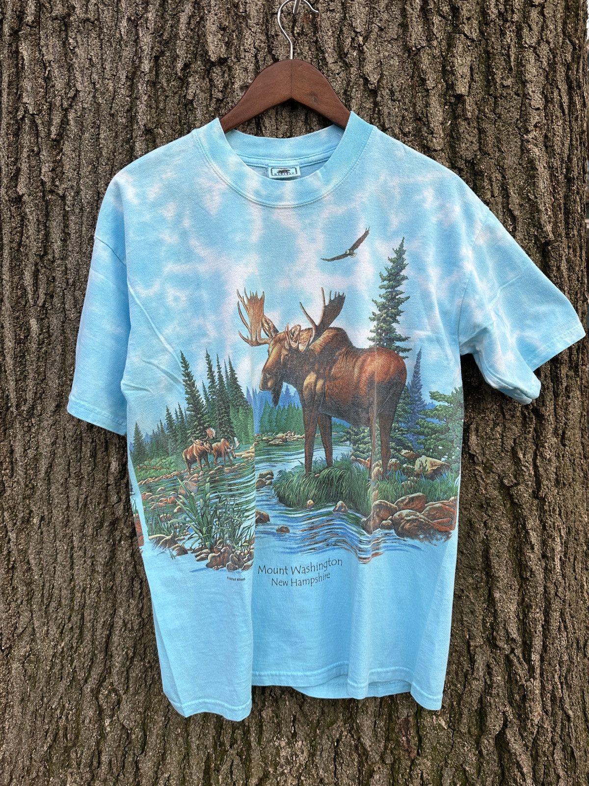 Habitat × Vintage Vintage Habitat Moose All Around Tye Dye T Shirt Size US L / EU 52-54 / 3 - 1 Thumbnail
