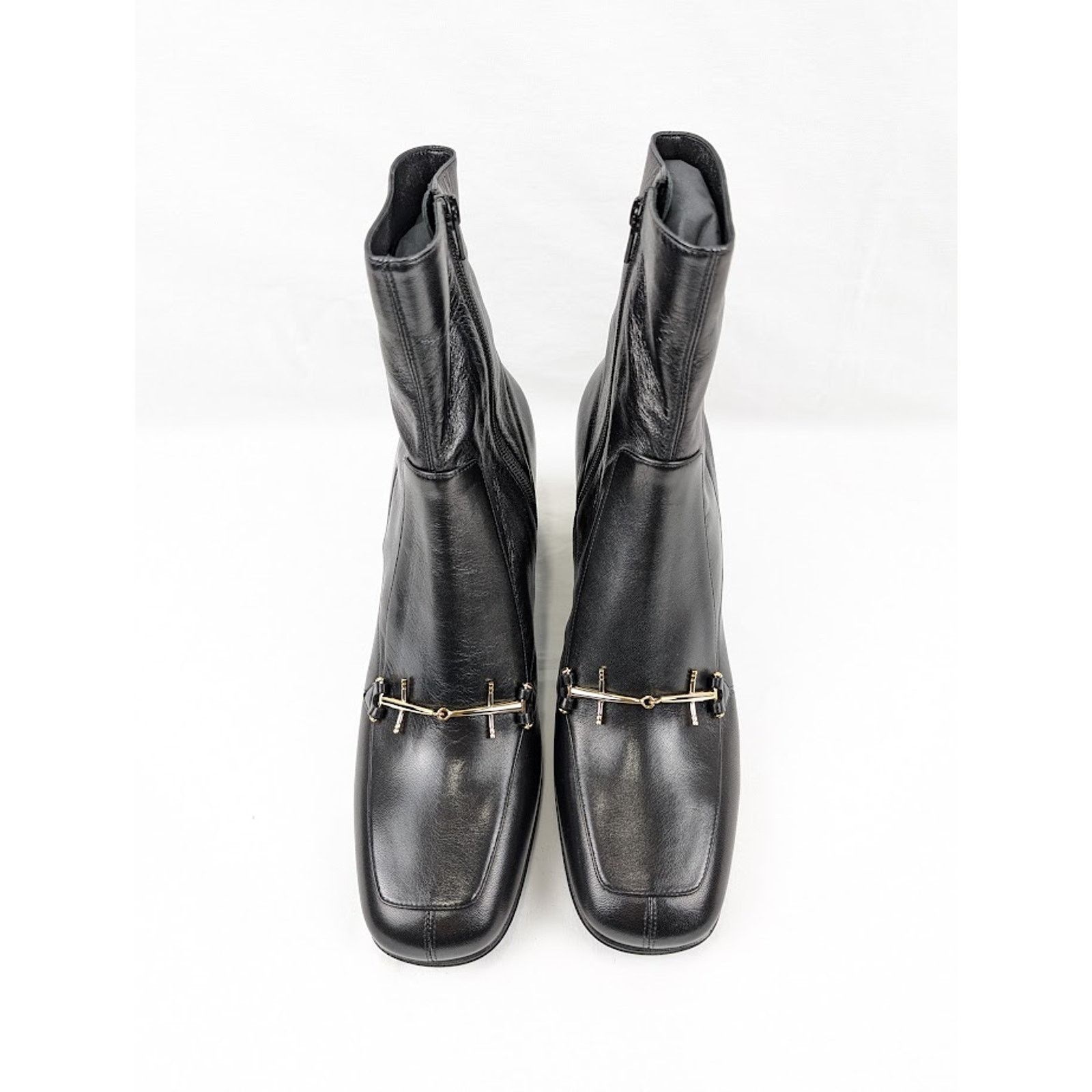 Saint Laurent Paris o1rshd1 Beau 75 Horsebit Boots in Black Size US 9 / EU 42 - 14 Thumbnail
