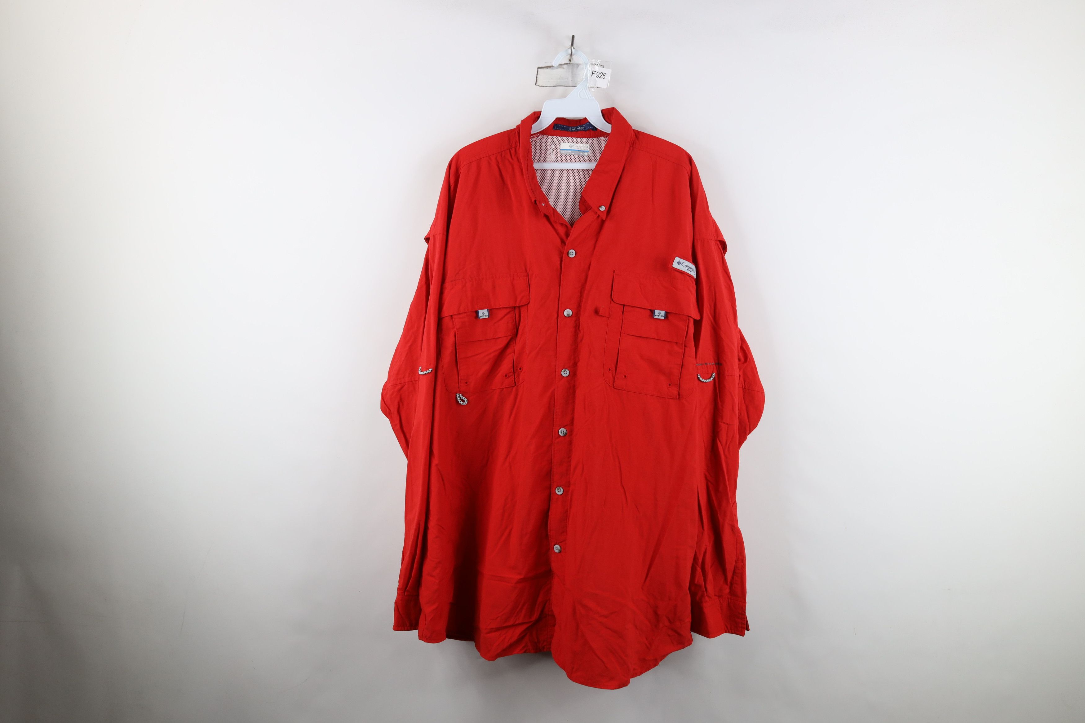 Columbia Columbia PFG Long Sleeve Collared Button Down Shirt Red Size US XXL / EU 58 / 5 - 1 Thumbnail