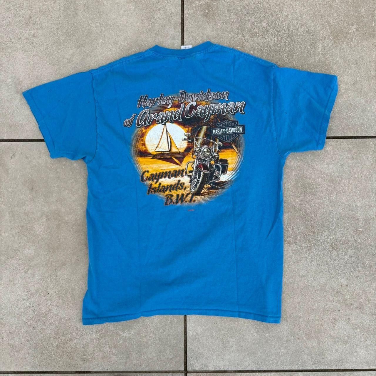 Harley Davidson Harley Davidson Motorsport T shirt Tee Blue Spellout Size US M / EU 48-50 / 2 - 1 Thumbnail