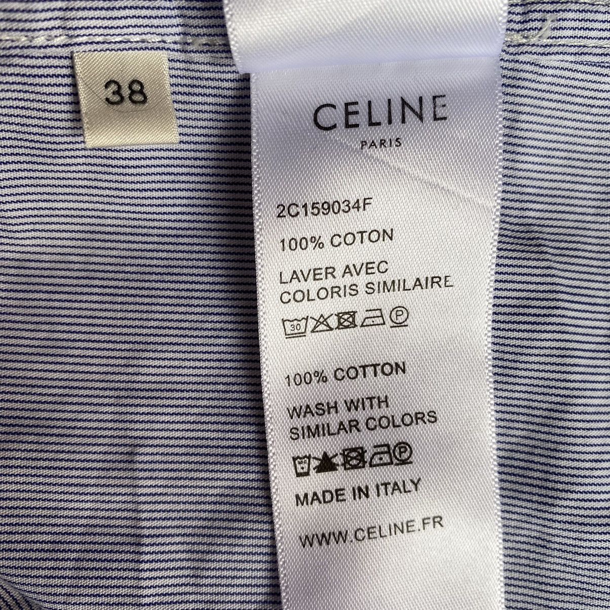 Celine × Hedi Slimane Celine Stripe Cotton Poplin Shirt Size S / US 4 / IT 40 - 5 Thumbnail