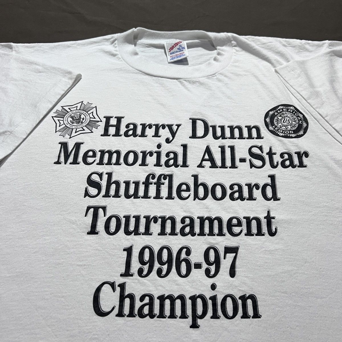 Vintage Vintage 90s Shuffleboard Tournament XL graphic streetwear Size US XL / EU 56 / 4 - 1 Thumbnail