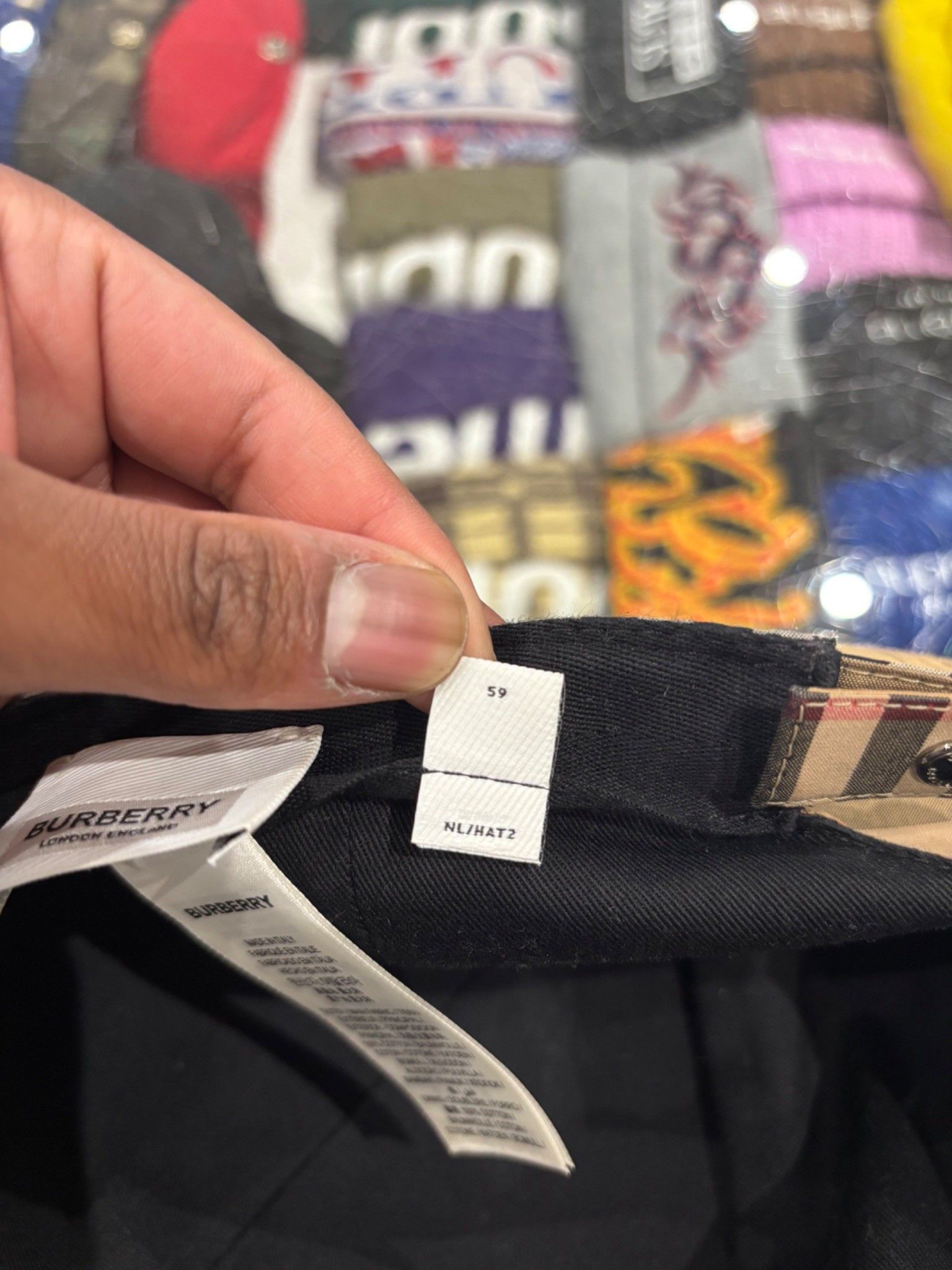 Burberry Burberry TB Logo Check Cap Size ONE SIZE - 5 Thumbnail