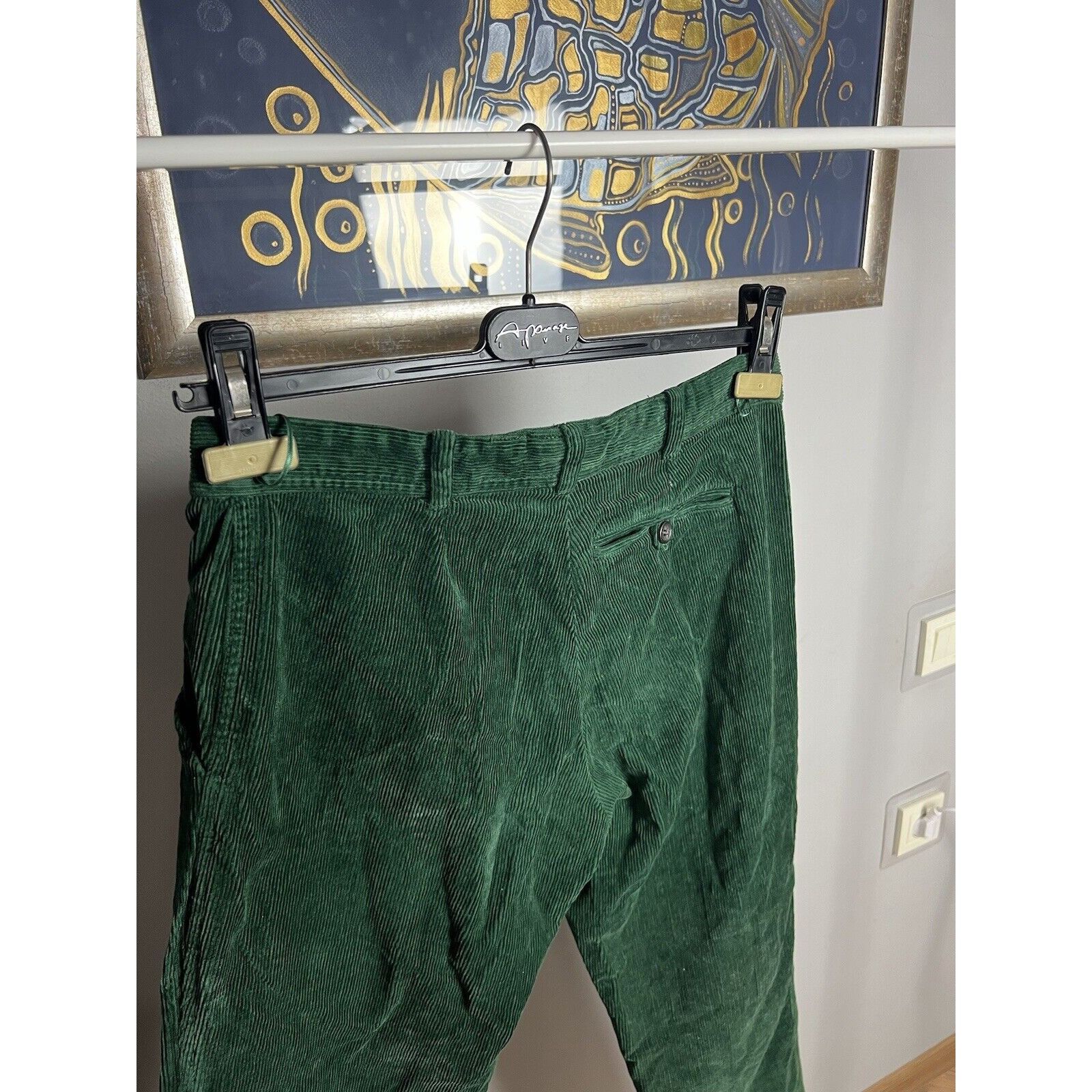 Balenciaga Balenciaga Women`s Emerald Green Corduroy Straight Chino Pa Size US 36 / EU 52 - 7 Thumbnail