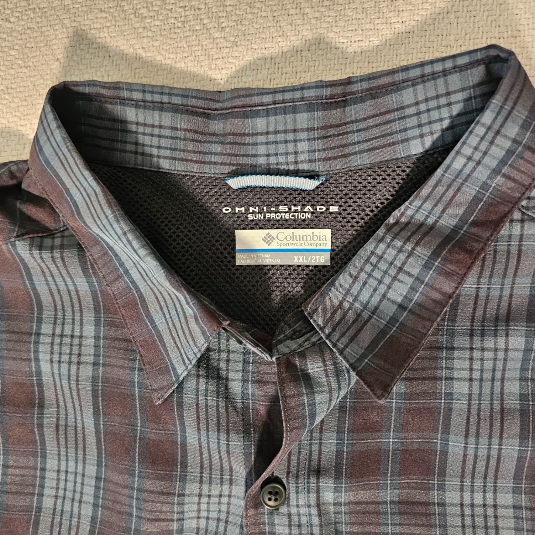 Vintage Columbia Men's Shirt 2XL Omni-Shade Long Sleeve Green Plaid Mens Size US XXL / EU 58 / 5 - 2 Thumbnail