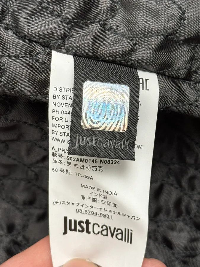 Just Cavalli AW2015 Cavalli Black Aviator Leather Jacket Size US M / EU 48-50 / 2 - 13 Thumbnail