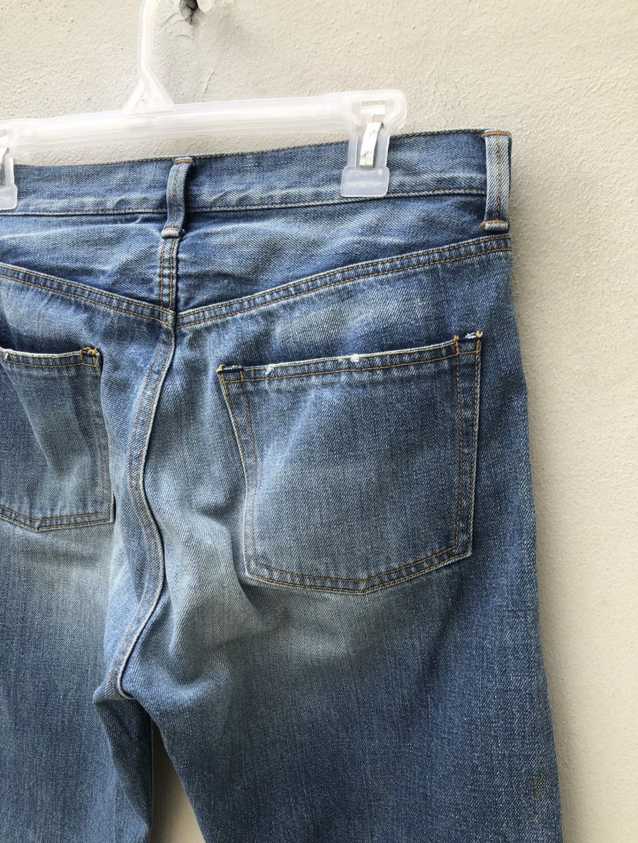 YAECA YEACA Japan Faded Blue Denim Selvedge Jeans Size US 30 / EU 46 - 18 Thumbnail