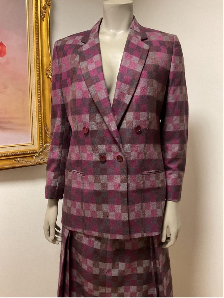 Vintage 1970s Lady Heritage Women’s Vintage Wool Blazer & Skirt Suit Size L / US 10 / IT 46 - 2 Thumbnail
