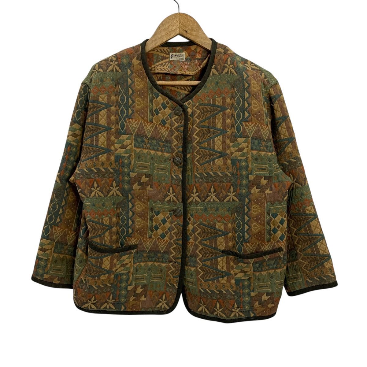 Japanese Brand Vintage Grape Yokohama Motomachi Art Jacket Size XL / US 12-14 / IT 48-50 - 1 Thumbnail