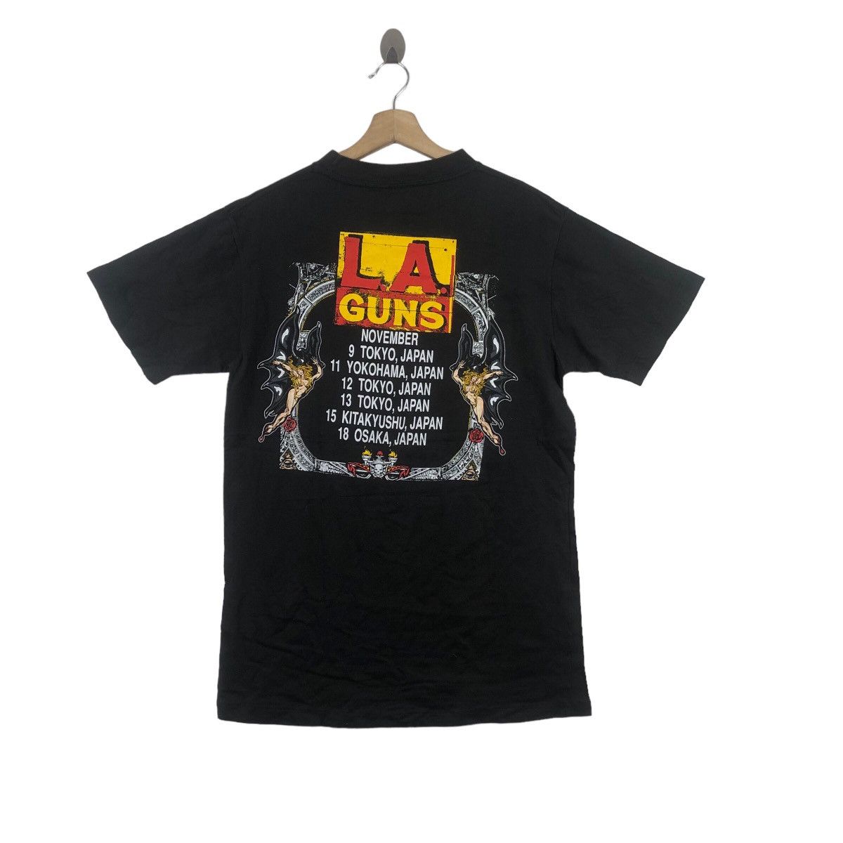 Band Tees Vintage 1991 LA GUNS Hollywood Vampires Tour Tee Shirt Size US L / EU 52-54 / 3 - 4 Thumbnail