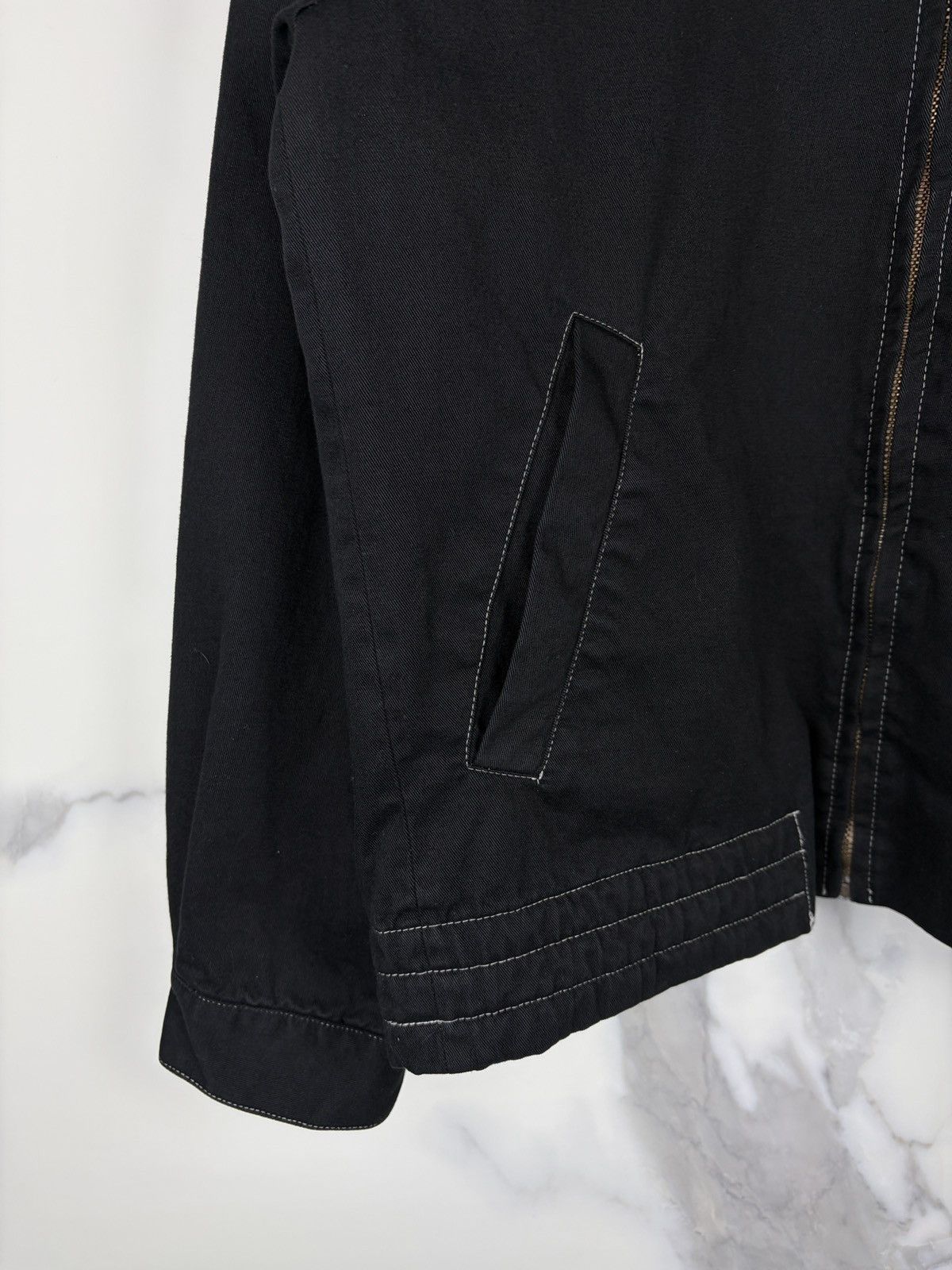 Raf Simons SS05 Raf Simons Overdyed Embroidered R Zip Up Jacket Black Size US S / EU 44-46 / 1 - 6 Thumbnail