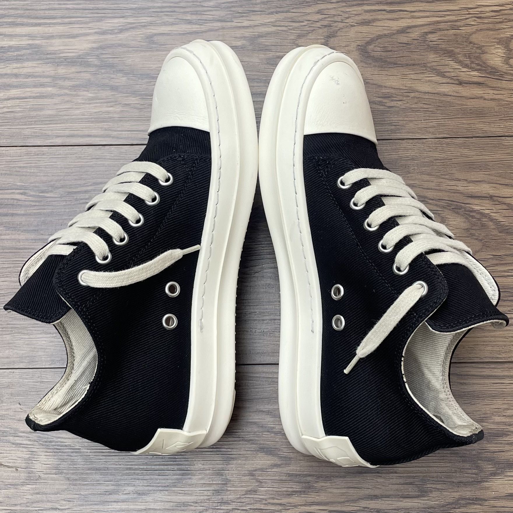 Rick Owens Drkshdw Rick Owens DRKSHDW License Plate Ramones Low Size US 6 / IT 36 - 4 Thumbnail