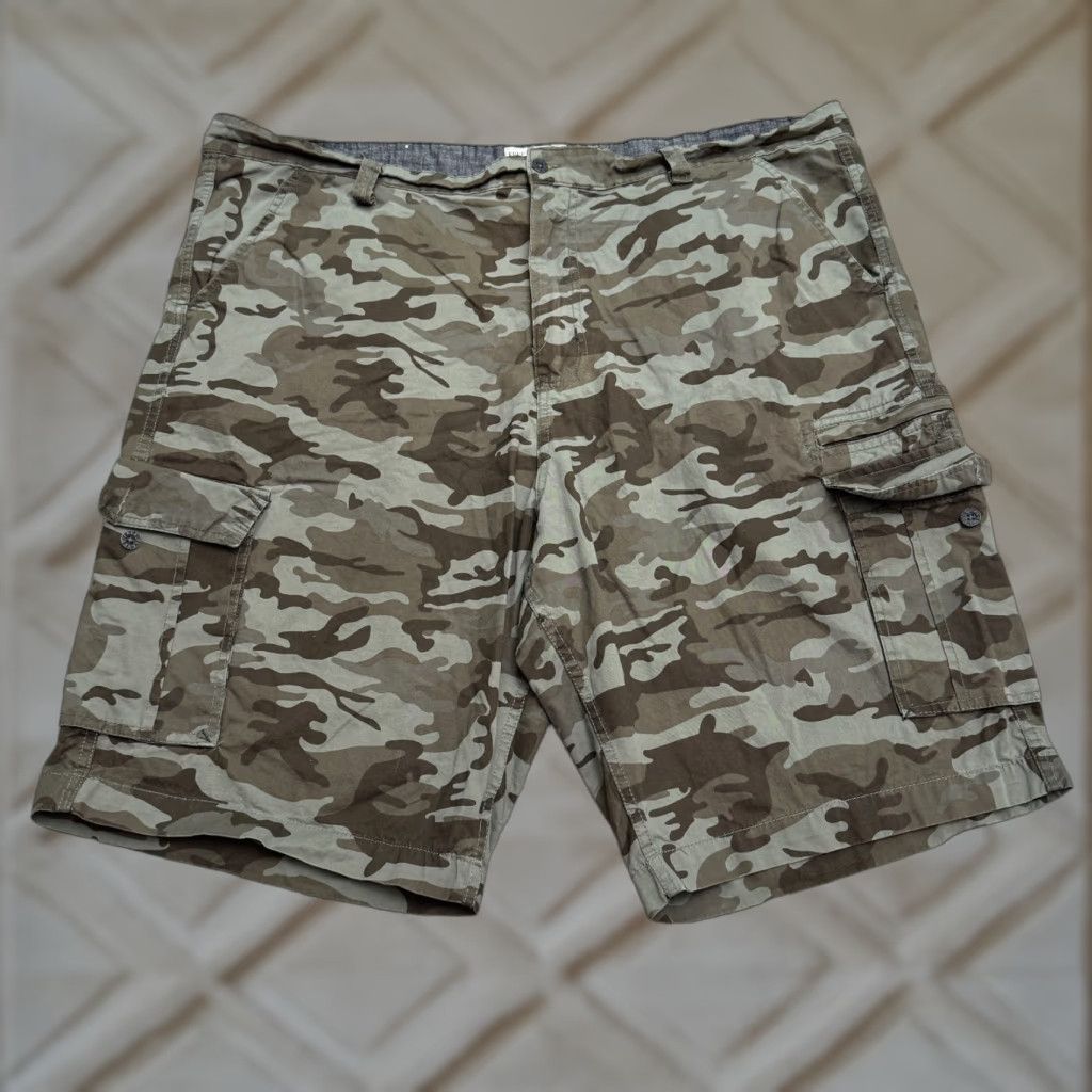 Vintage Free Planet Cargo Shorts Mens 46 Green Camouflage Cotton Outdoor Casual Size US 30 / EU 46 - 1 Thumbnail