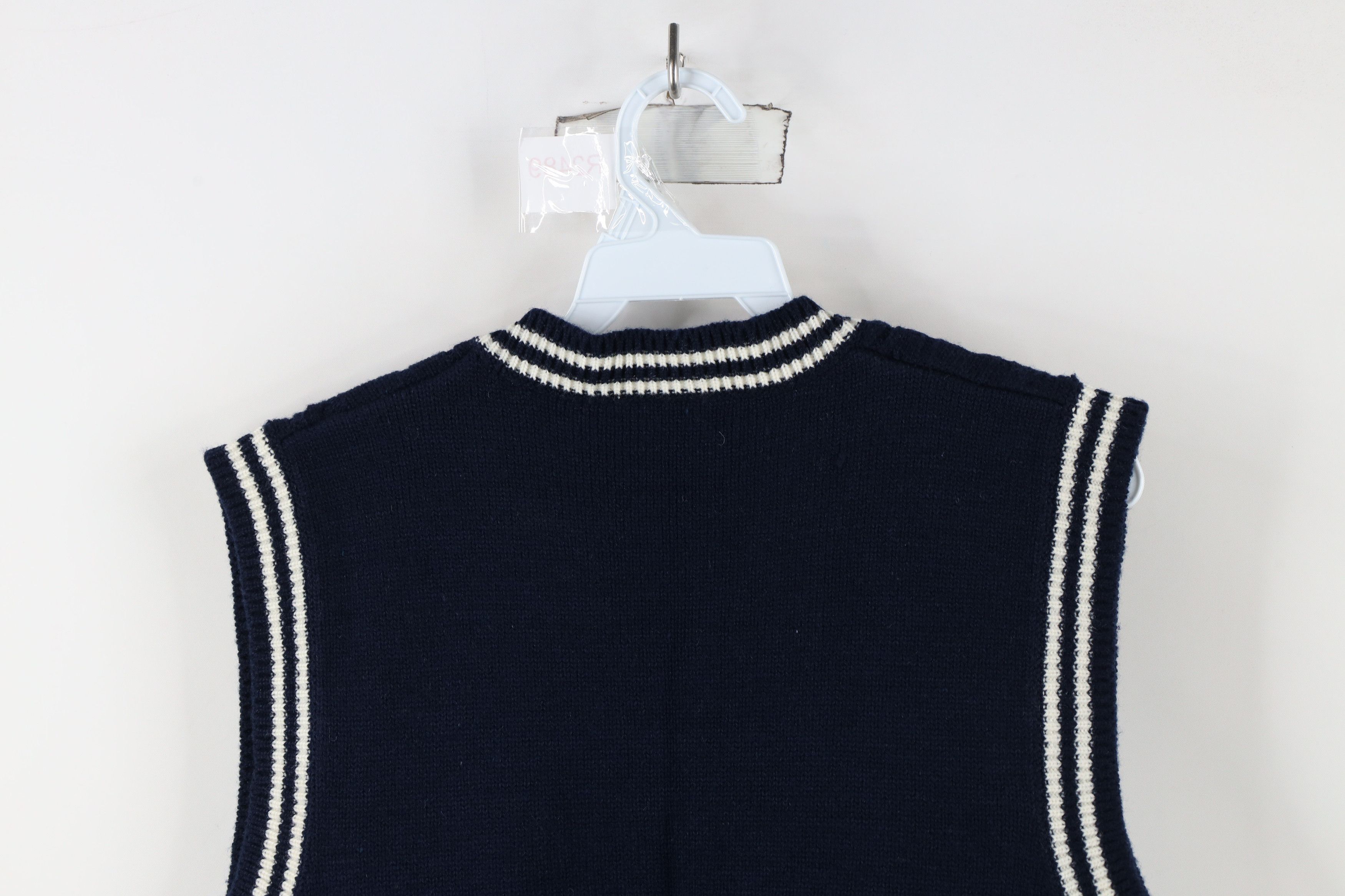Vintage Vintage 90s Streetwear Striped Cable Knit Sweater Vest Size S / US 4 / IT 40 - 7 Thumbnail