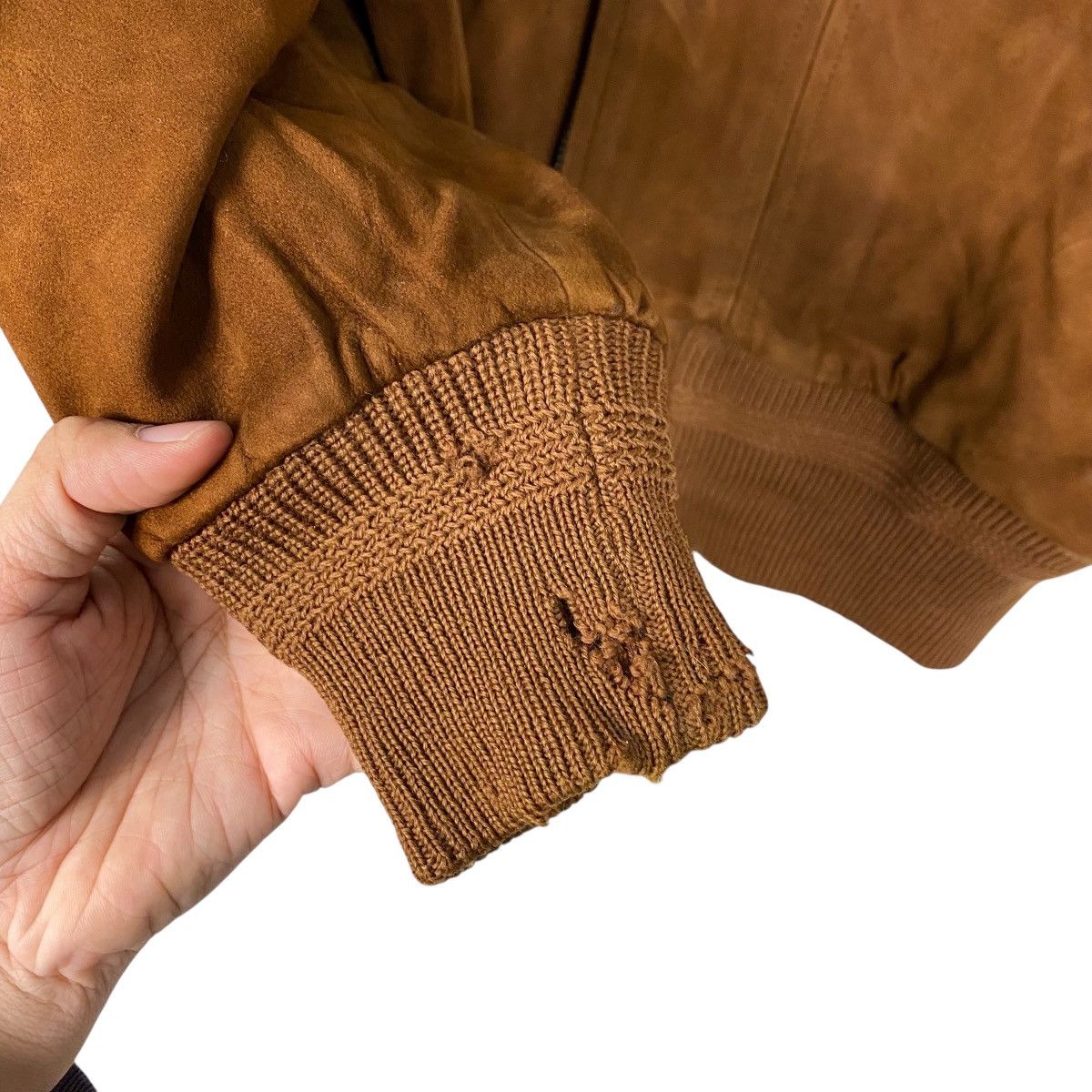 Genuine Leather Vintage leather jacket collarless Size US M / EU 48-50 / 2 - 14 Thumbnail