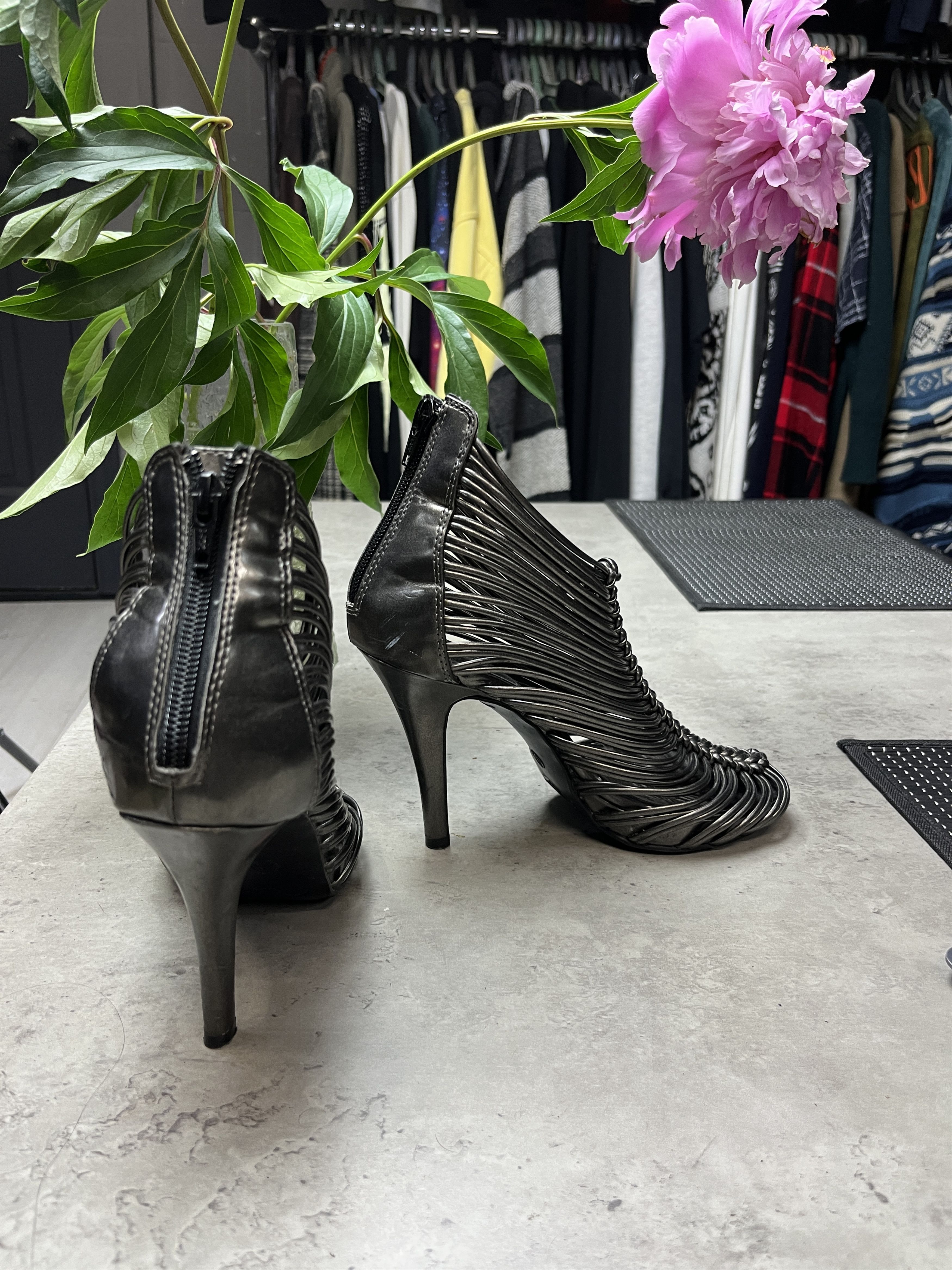 Other 2000s STRAPPY CAGE STILETTO BOOTIES - 5150 Size US 8 / IT 38 - 4 Thumbnail