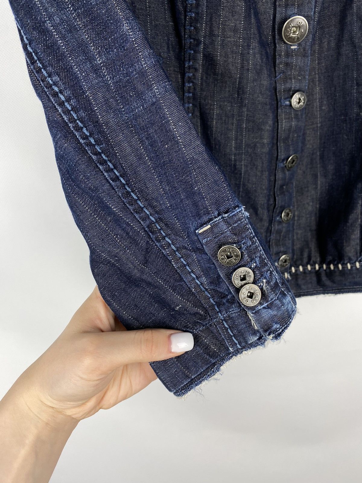 Marithe + Francois Girbaud Marithe Francois Girbaud vintage ladies light denim jacket Size M / US 6-8 / IT 42-44 - 8 Thumbnail