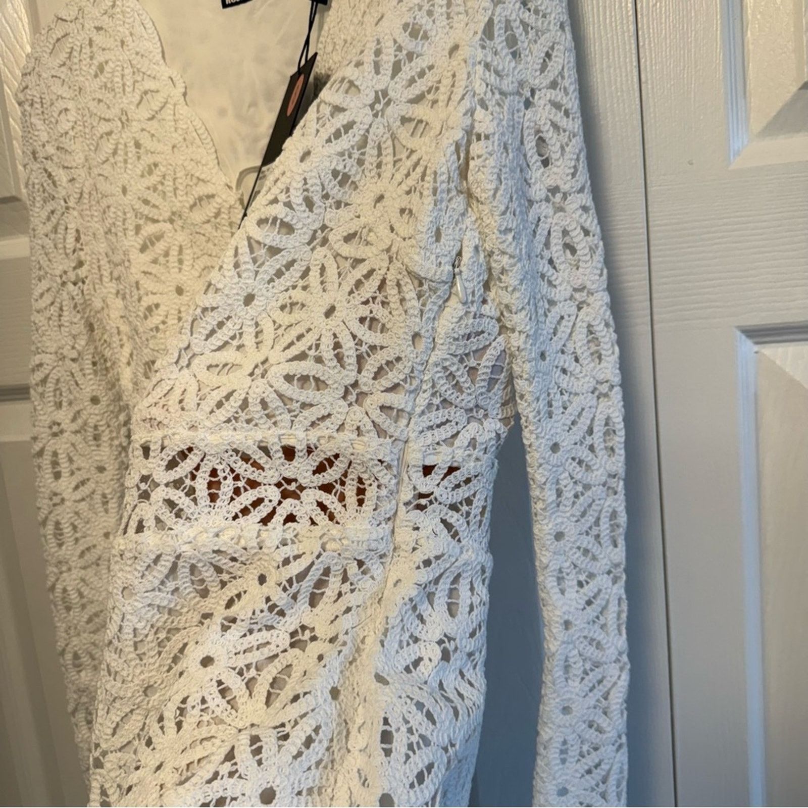 The Kooples NWT! The Kooples White Long Sleeve Crochet Dress, Size 0 Size XS / US 0-2 / IT 36-38 - 12 Thumbnail