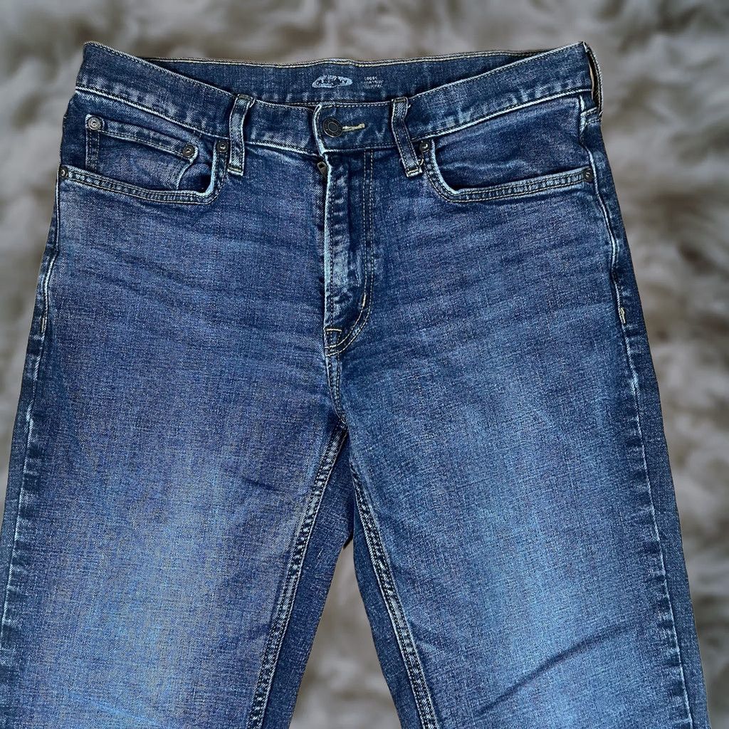 Old Navy Old Navy Jeans Mens 32Wx34L Loose Straight Leg Cotton Blend Denim Blue Jeans Mens Regular 32 Blue Straight 5-Pocket Denim Size US 32 / EU 48 - 1 Thumbnail