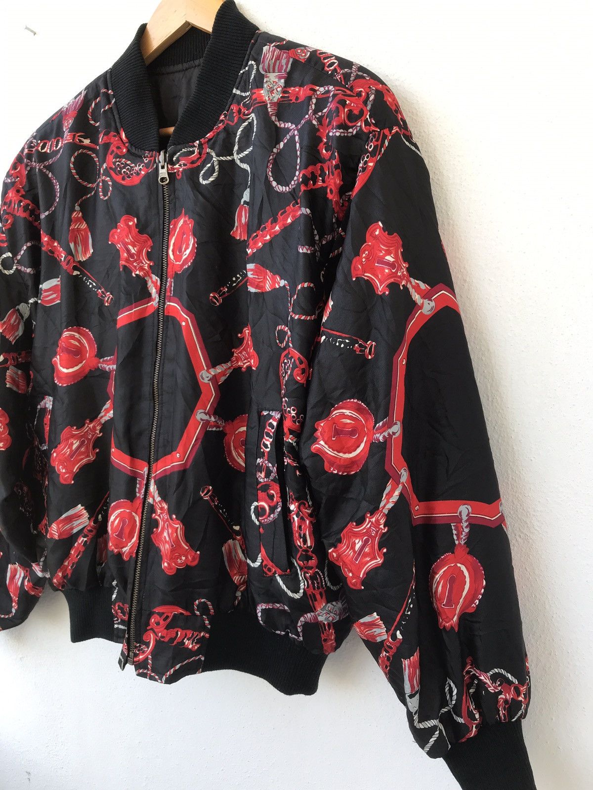 Japanese Brand × Vintage Vintage Baroque overprint Bomber Jacket Size US L / EU 52-54 / 3 - 3 Thumbnail