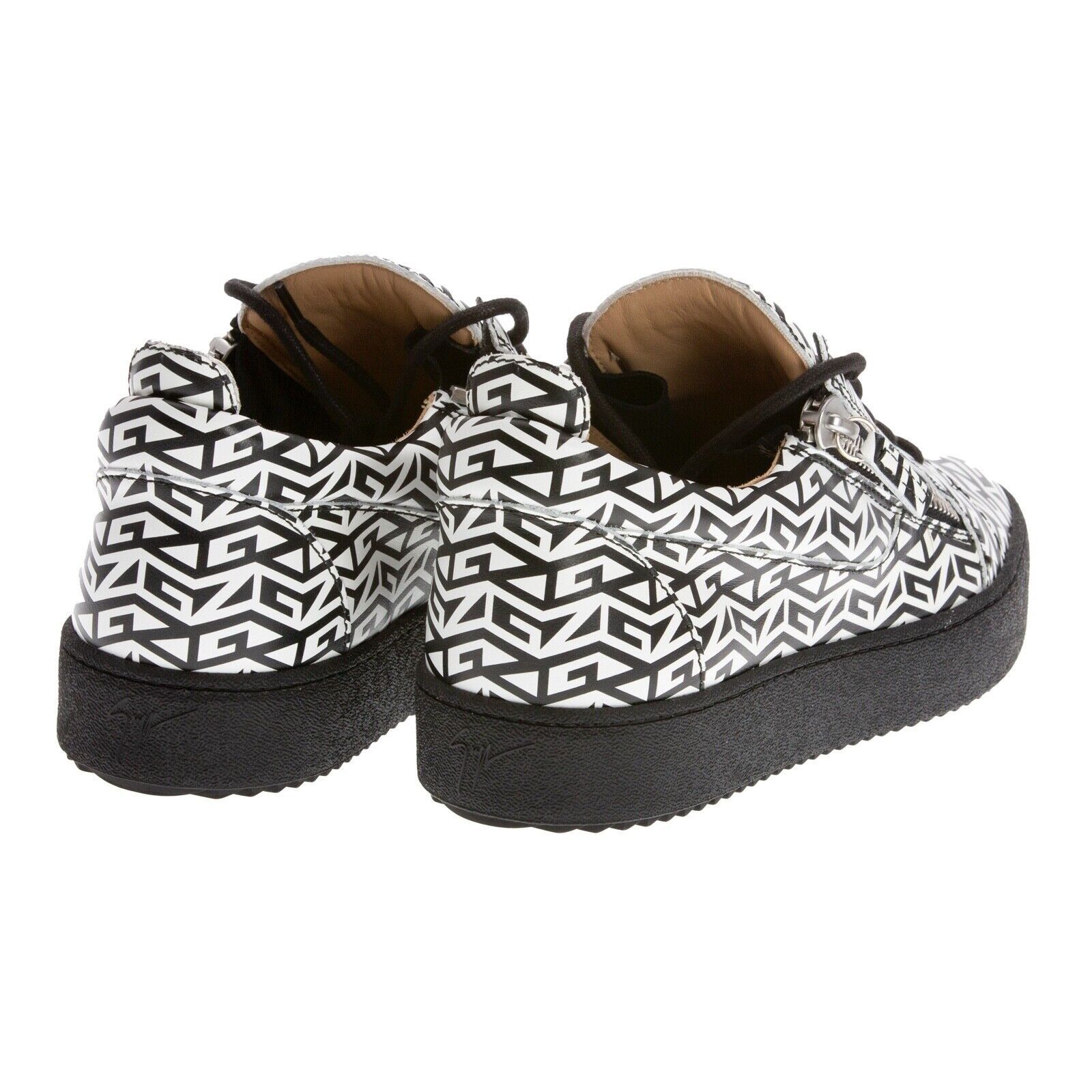 Giuseppe Zanotti Giuseppe Zanotti London Double-Zip Leather Sneakers Size US 11 / EU 44 - 3 Thumbnail