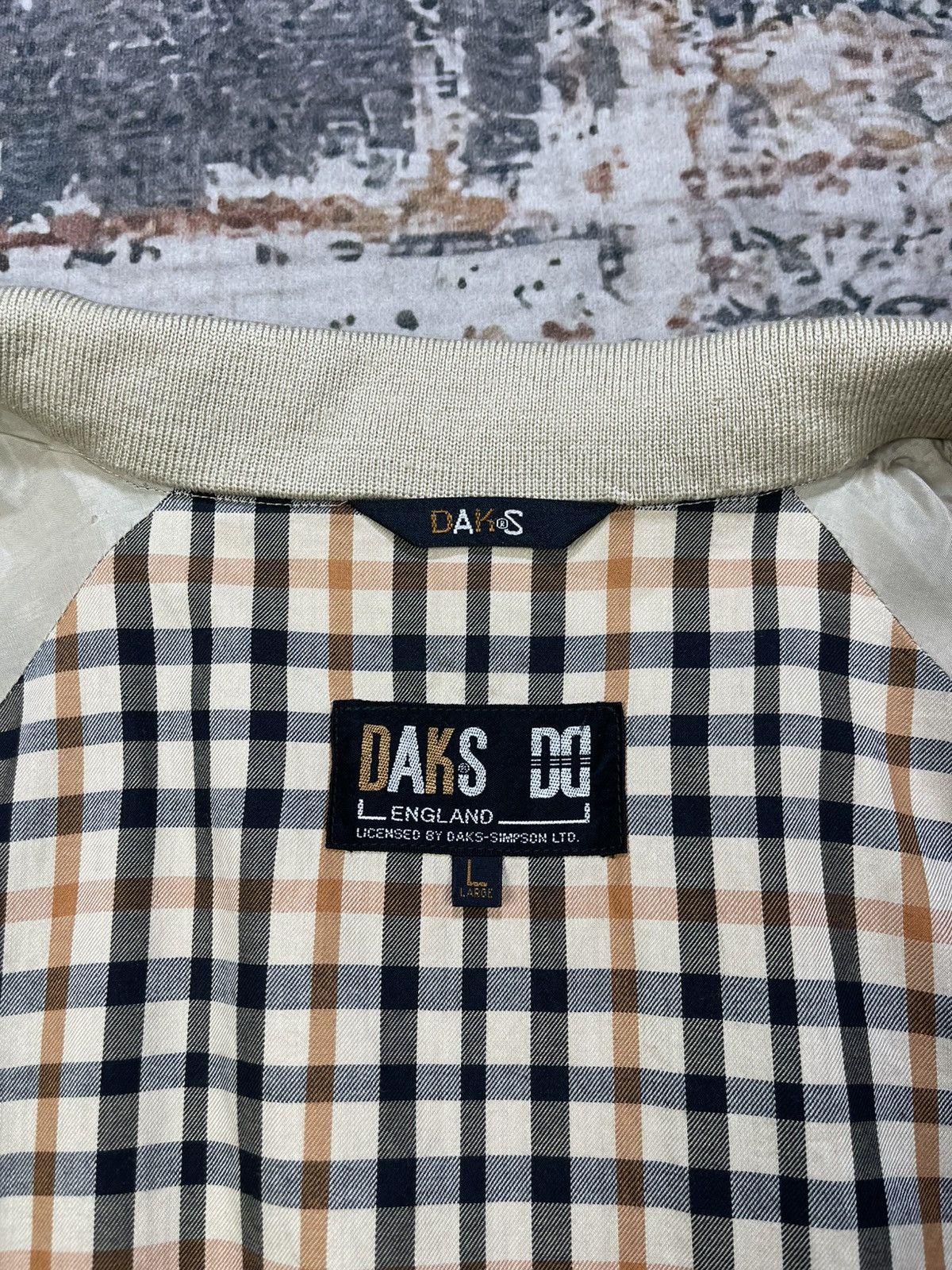 DAKS Vintage DAKS Golf Checked Lining Swing Collar Bomber Jacket Size US L / EU 52-54 / 3 - 14 Thumbnail